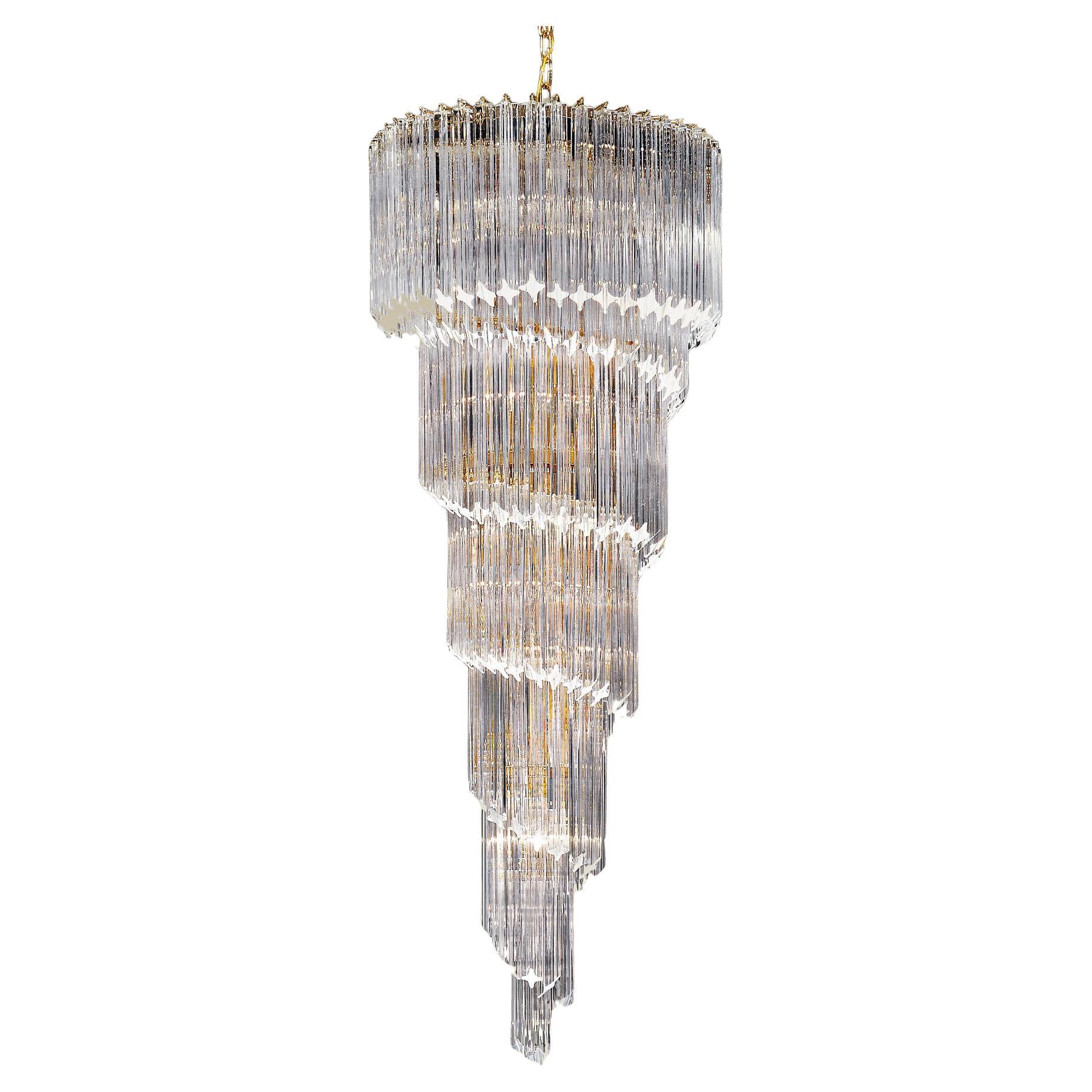 Italian Murano Crystal 'Waterfall' chandelier