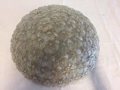 Lampada da soffitto o da parete floreale italiana di Murano di Barovier & Toso, anni '60