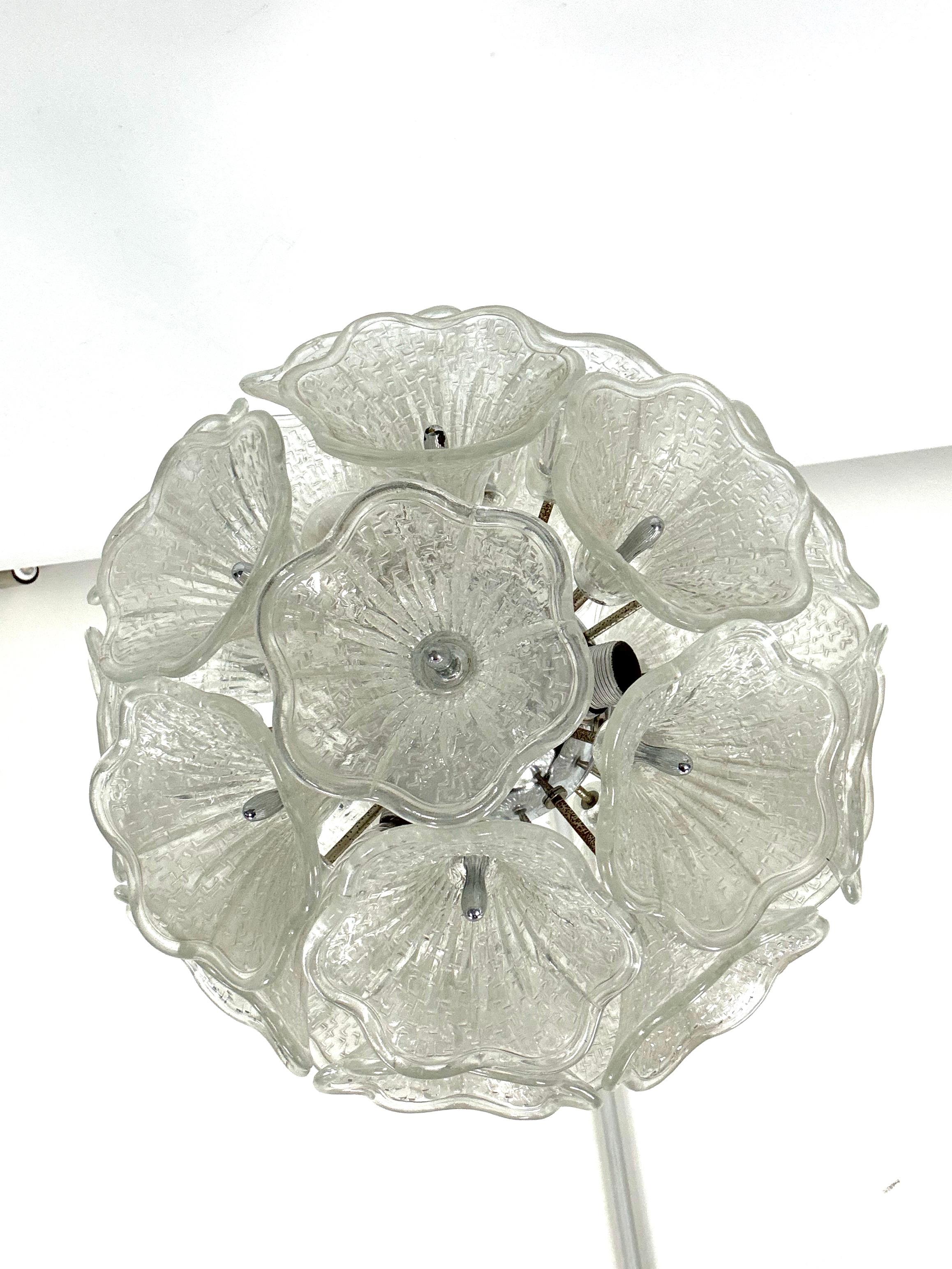 Sputnik italiano in vetro di Murano e cromo in stile Venini. 1970s in vendita 4