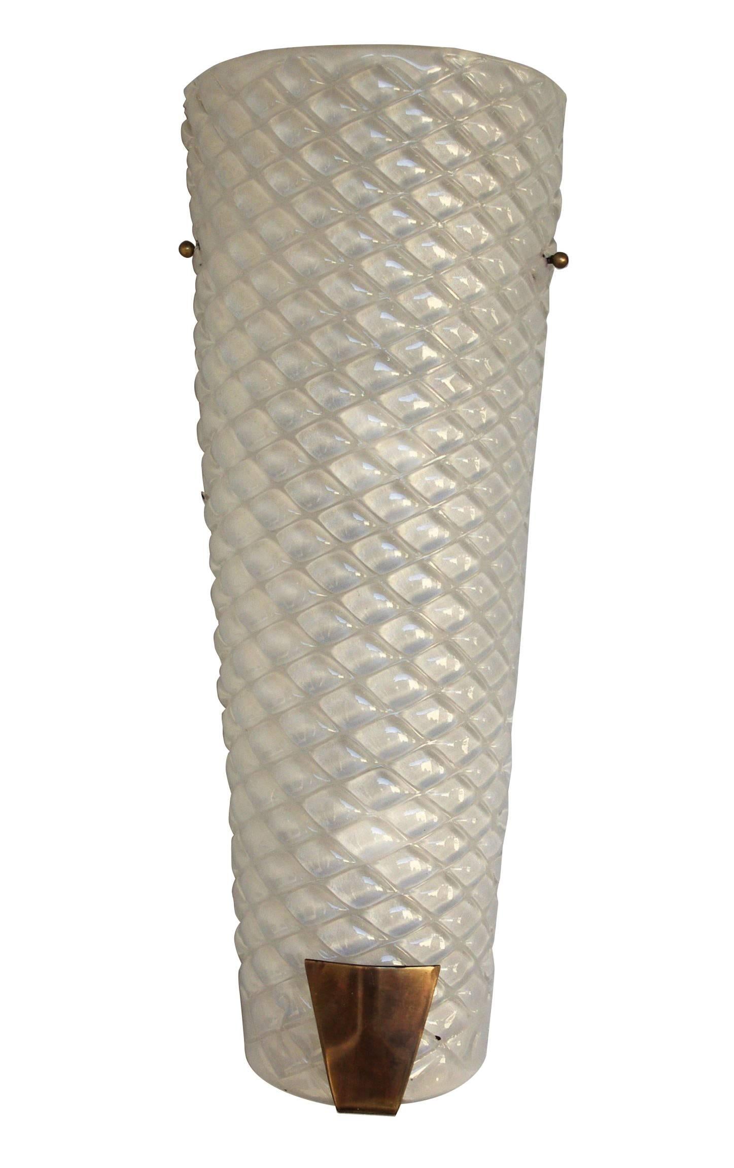 Mid-Century Modern Ten Half Cone Sconces by Barovier e Toso