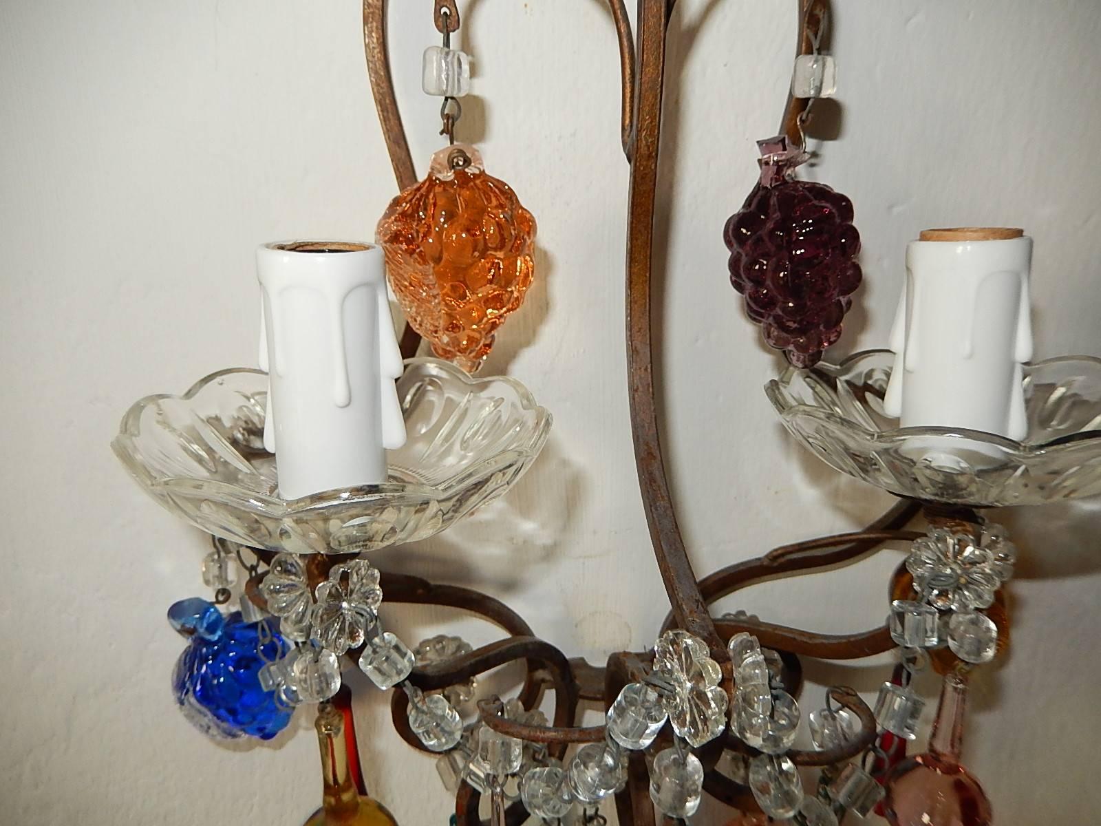 Italian Murano Fruit and Drops Sconces, circa 1920 4