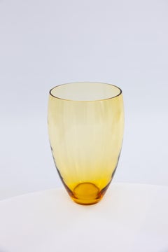 Italian Murano Glass Amber Vase, 1990s — Giovanni Dalla Fina
