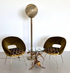 Italian Murano Glass and Brass Floor Lamp, 1970s