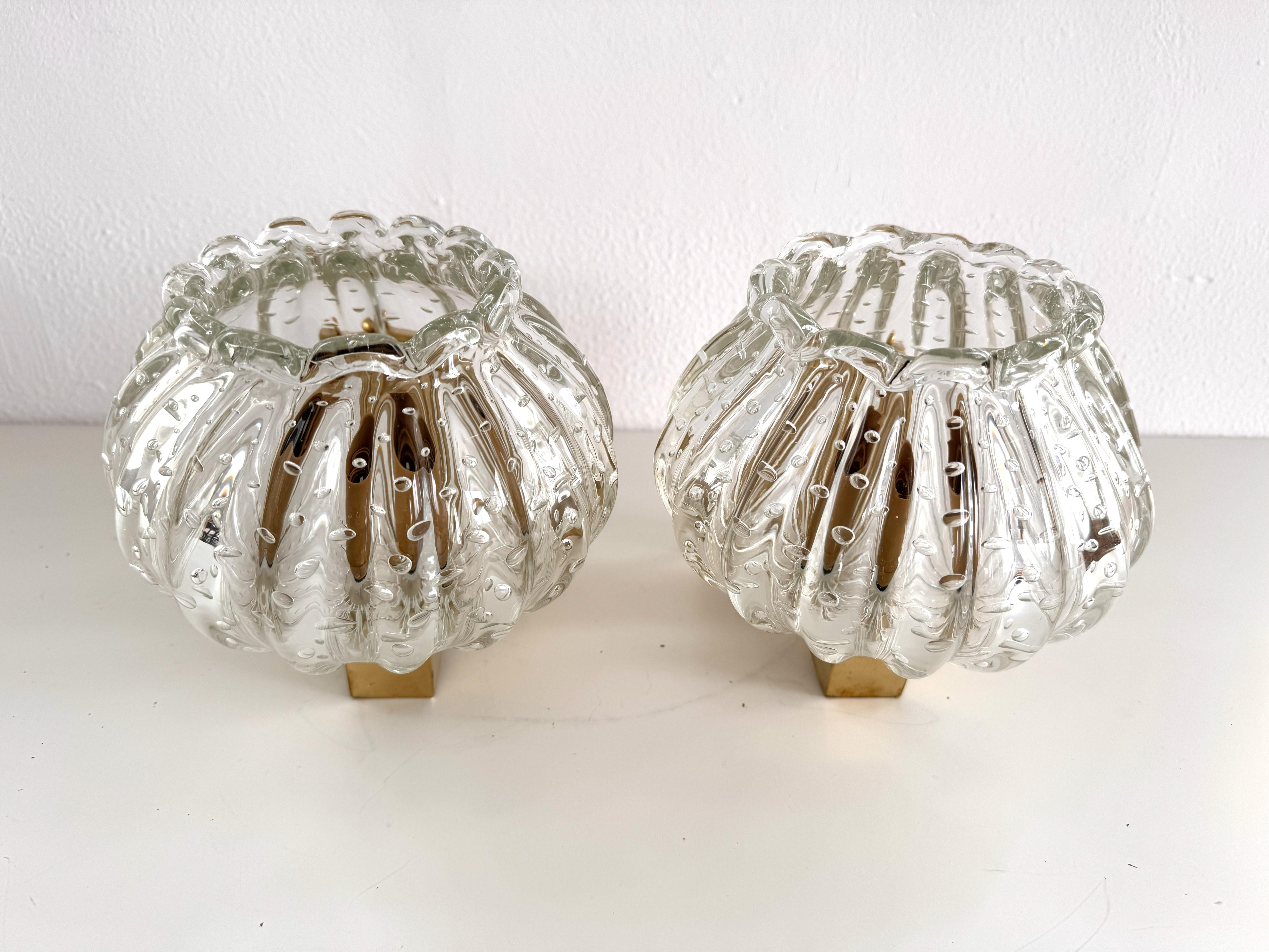 Applique italiane in vetro di Murano e ottone in stile Art Déco, anni '90 in vendita 4