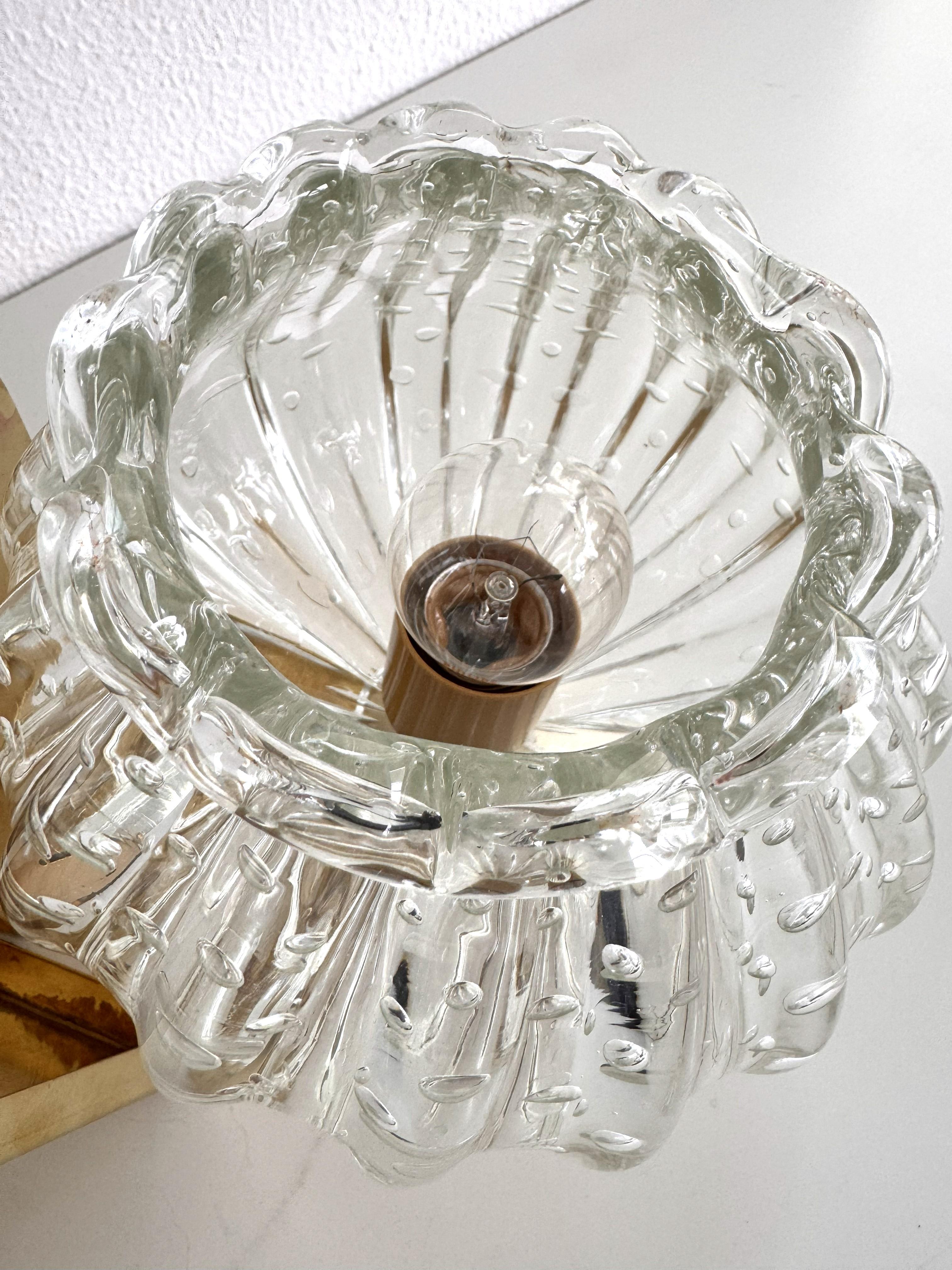 Applique italiane in vetro di Murano e ottone in stile Art Déco, anni '90 in vendita 6