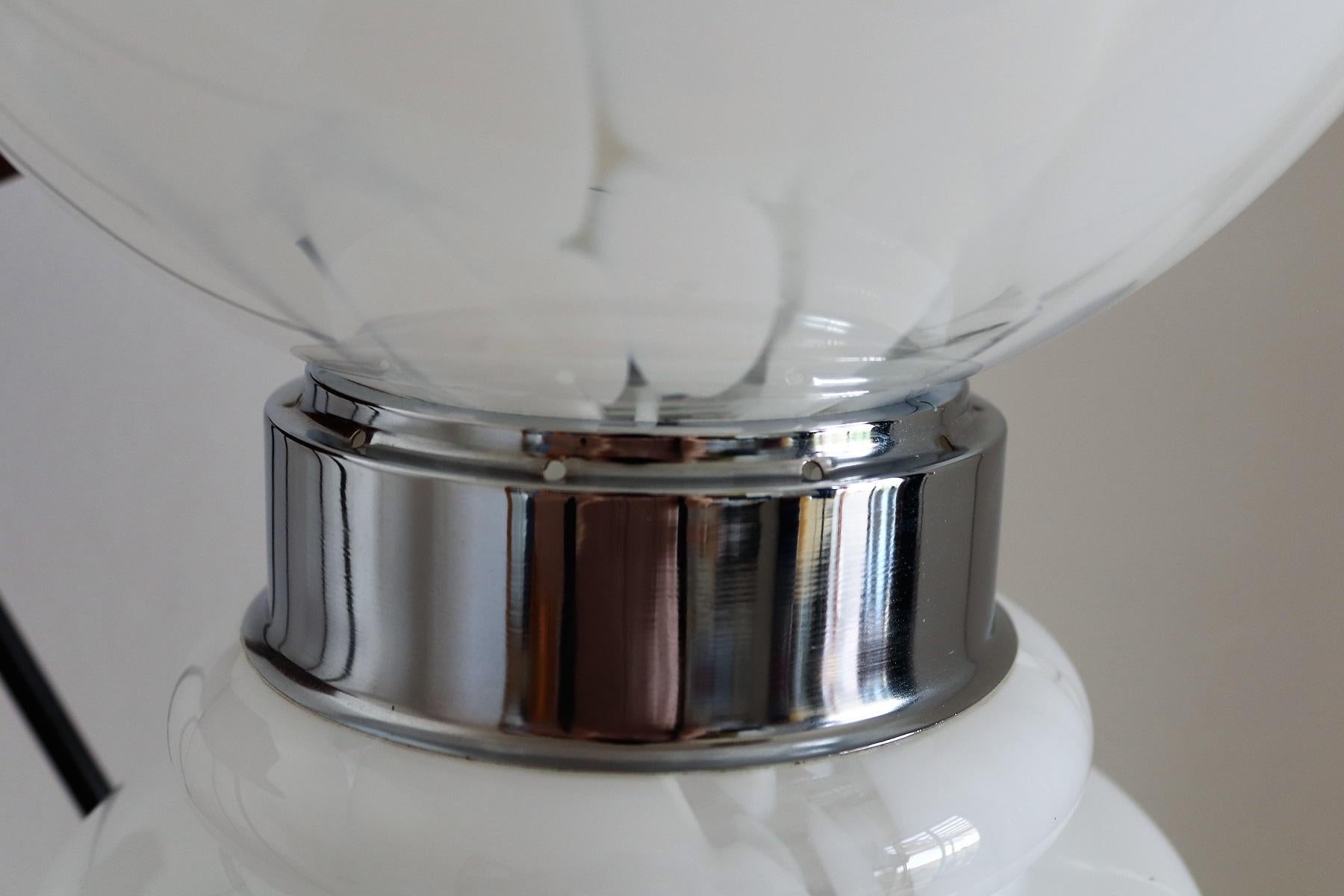 Lampe de table ou lampadaire Pop Art italienne en verre de Murano et chrome, 1970 en vente 4
