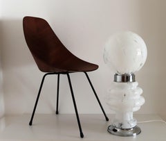 Italian Murano Glass and Chrome Pop Art Table or Floor Lamp, 1970s