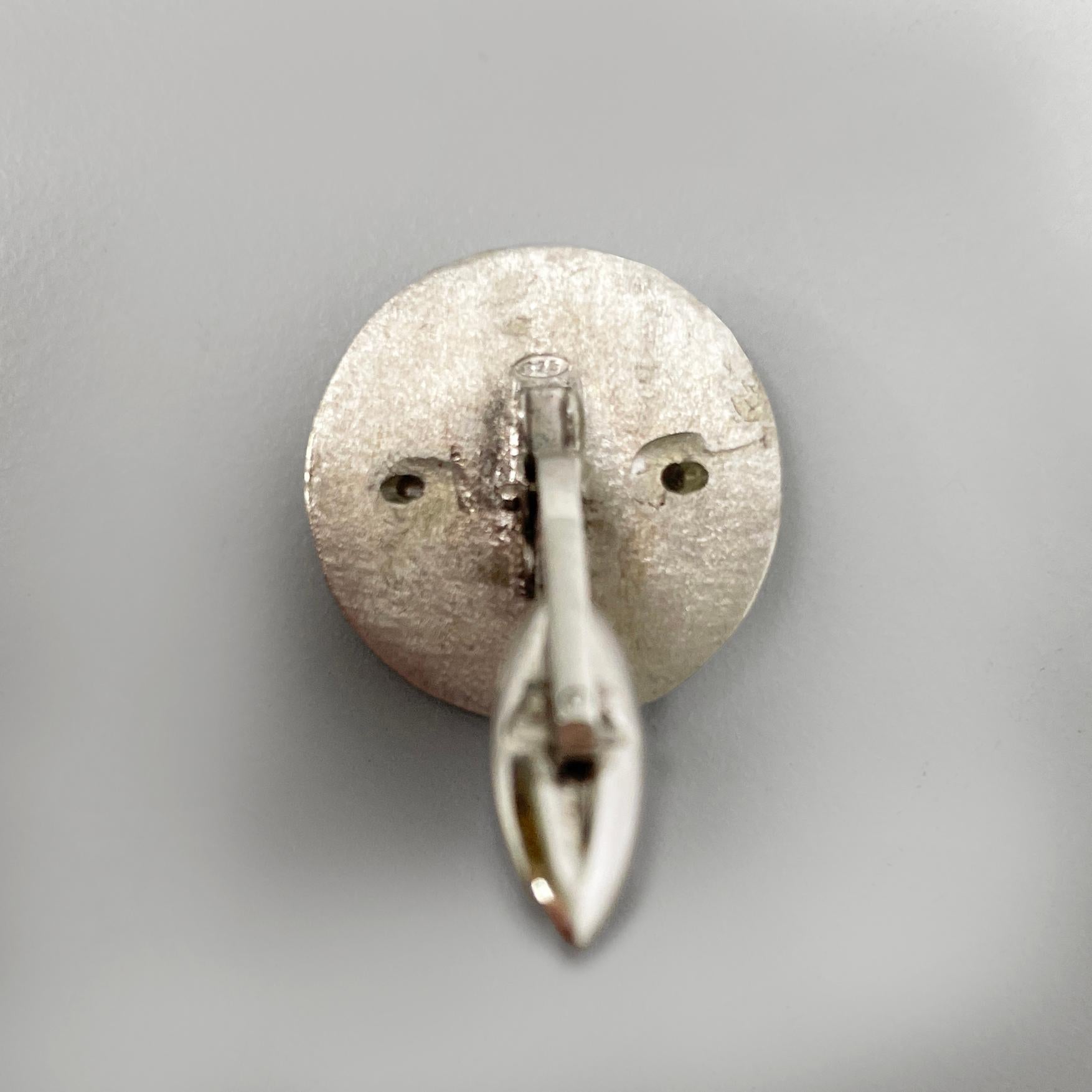 Italian Murano glass and silver 926 cufflink by Constantini Gioielli, 1990s For Sale 4