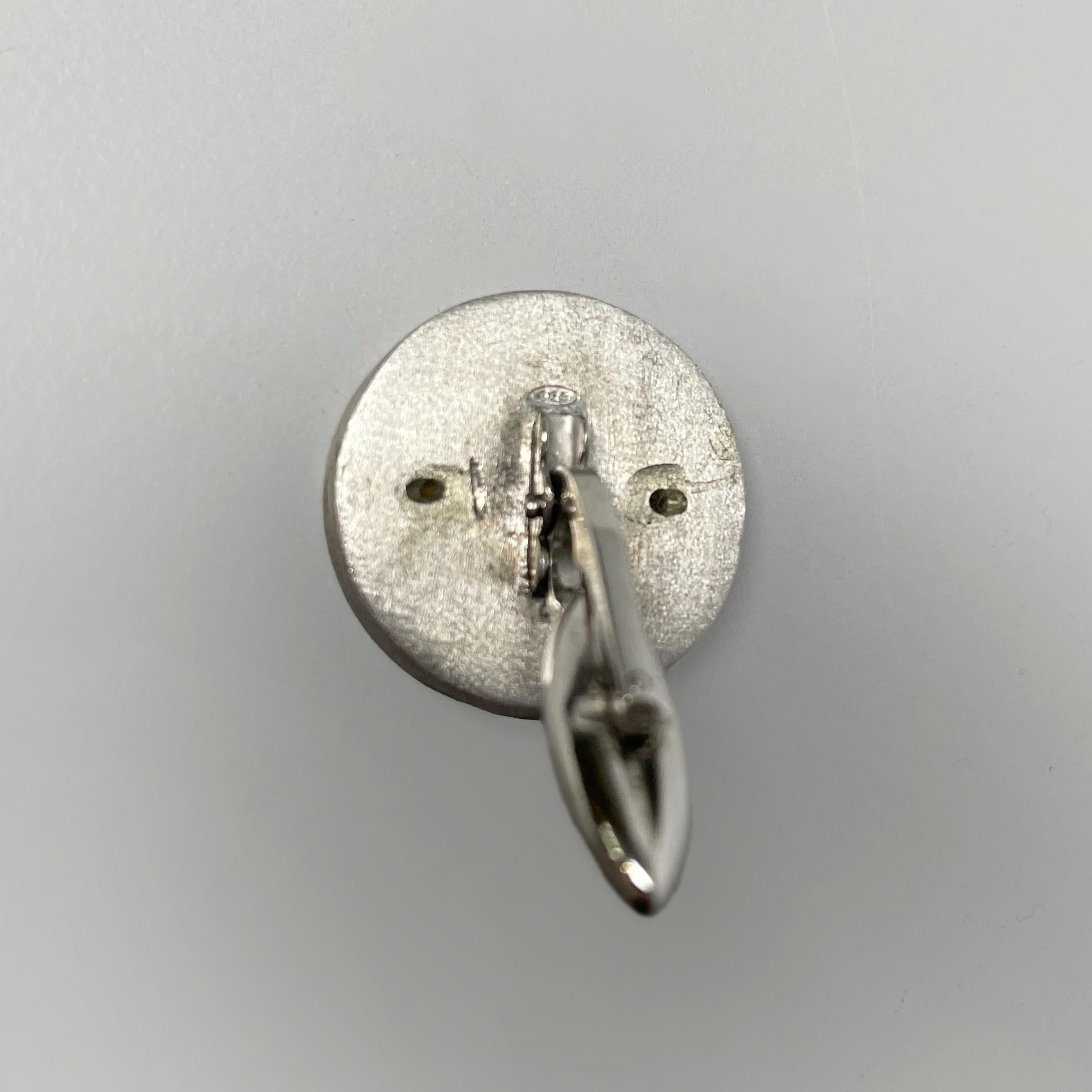 Italian Murano glass and silver 926 cufflink by Constantini Gioielli, 1990s For Sale 5