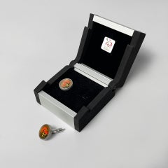 Italian Murano glass and silver 926 cufflink by Constantini Gioielli, 1990s