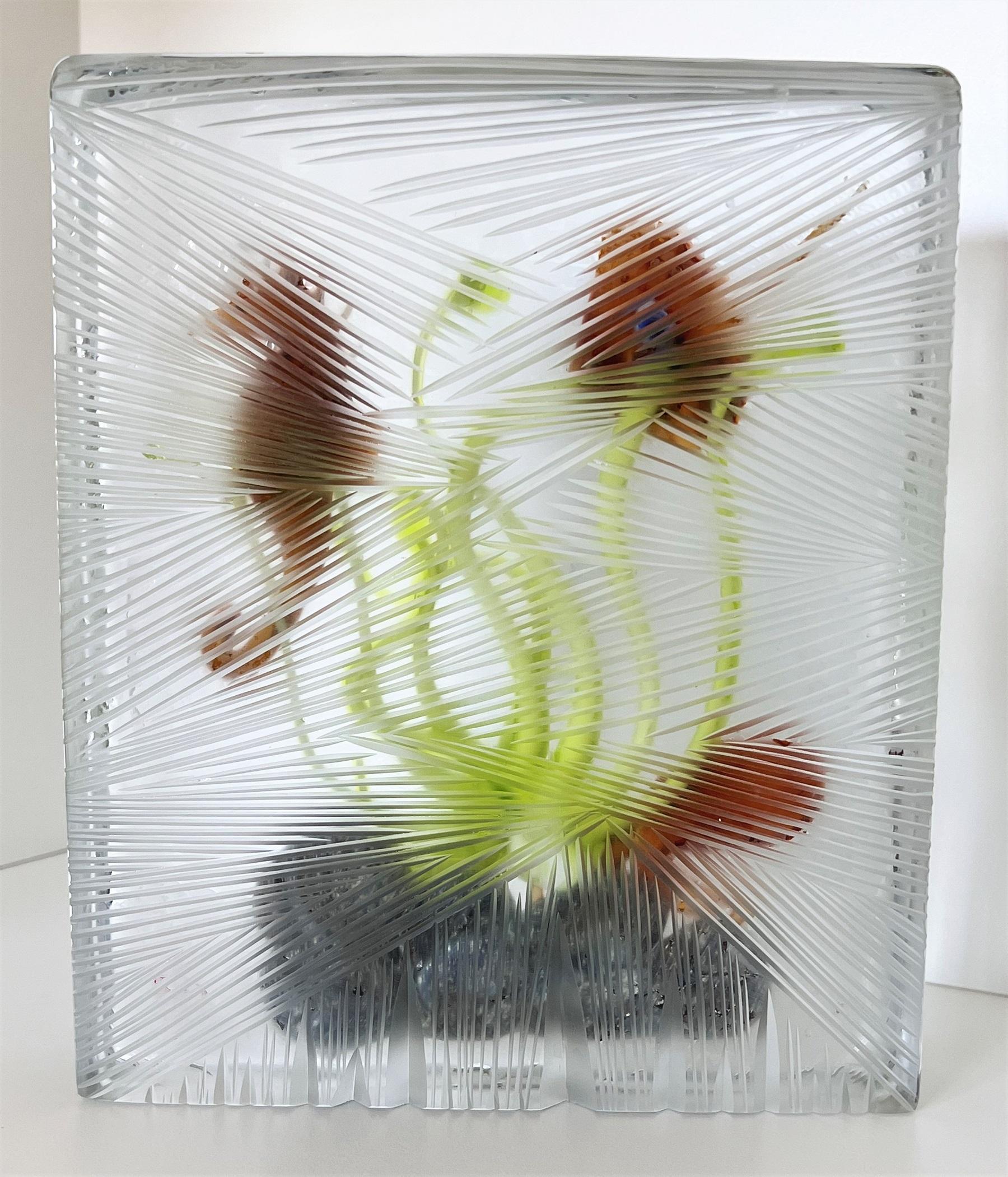 Italian Murano Glass Aquarium with Sea Animals, Signed For Sale 5