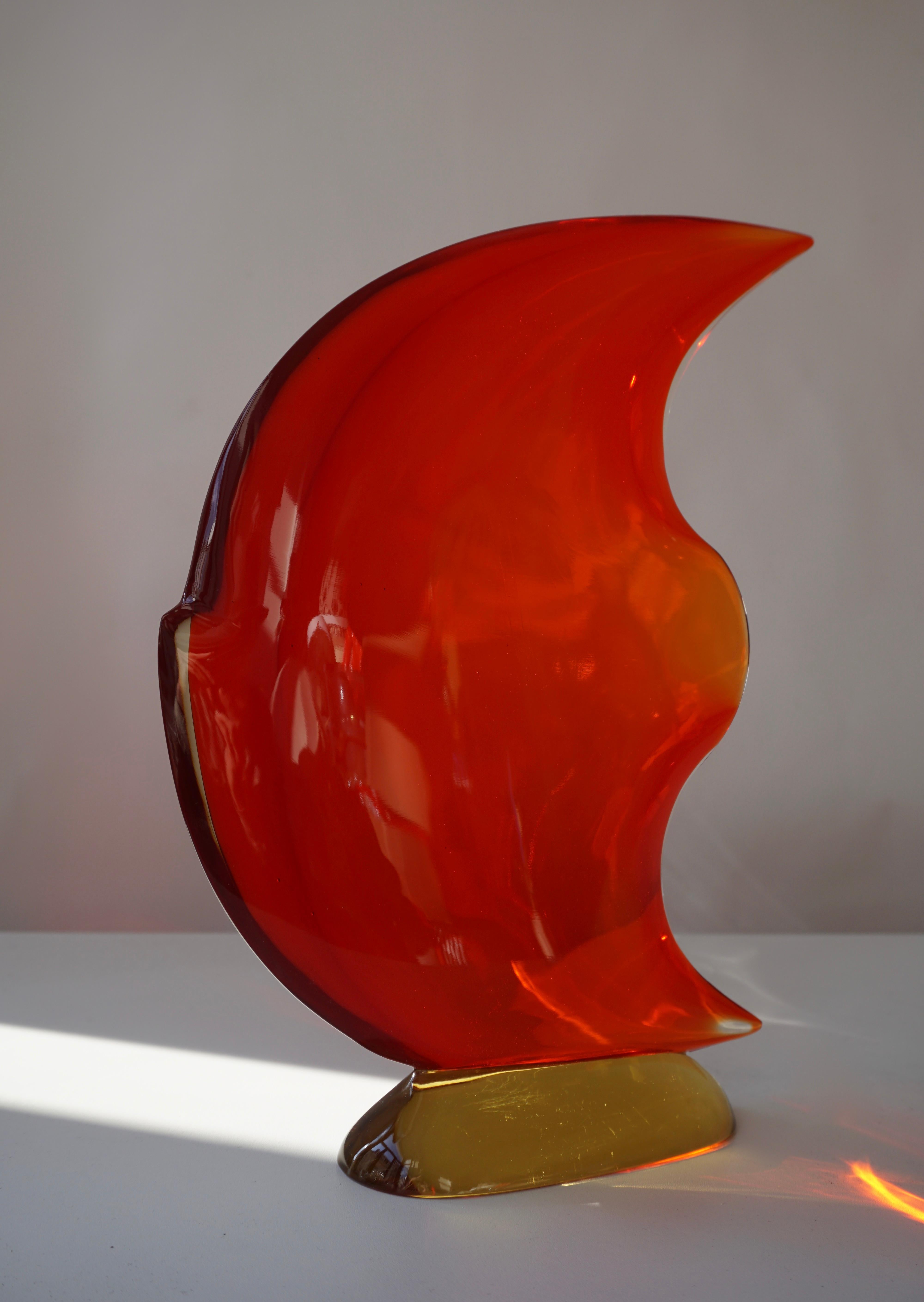 Italian Murano Glass Art Fish Sculpture For Sale 5
