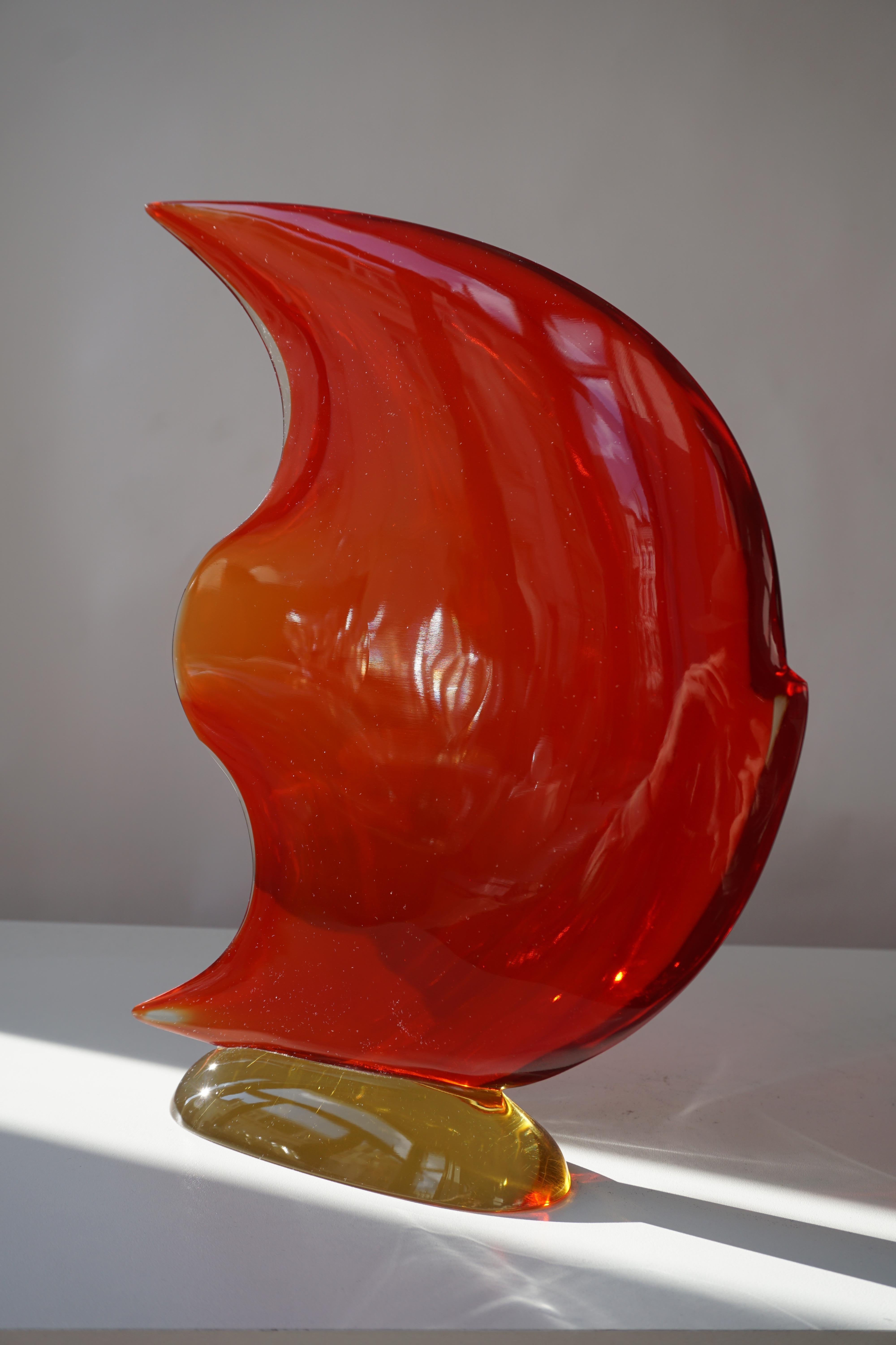 Italian Murano Glass Art Fish Sculpture For Sale 8