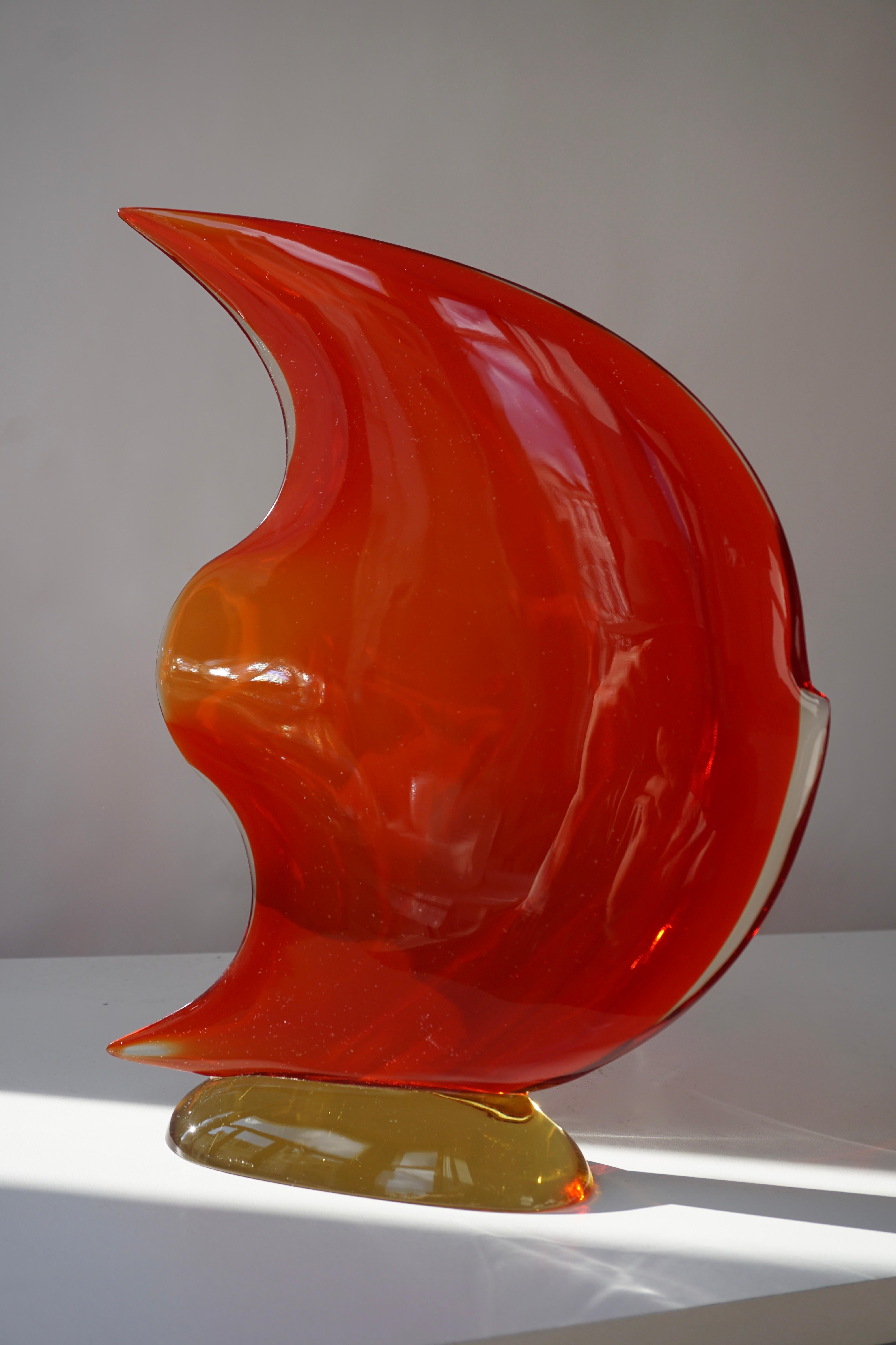 Italian Murano Glass Art Fish Sculpture For Sale 9
