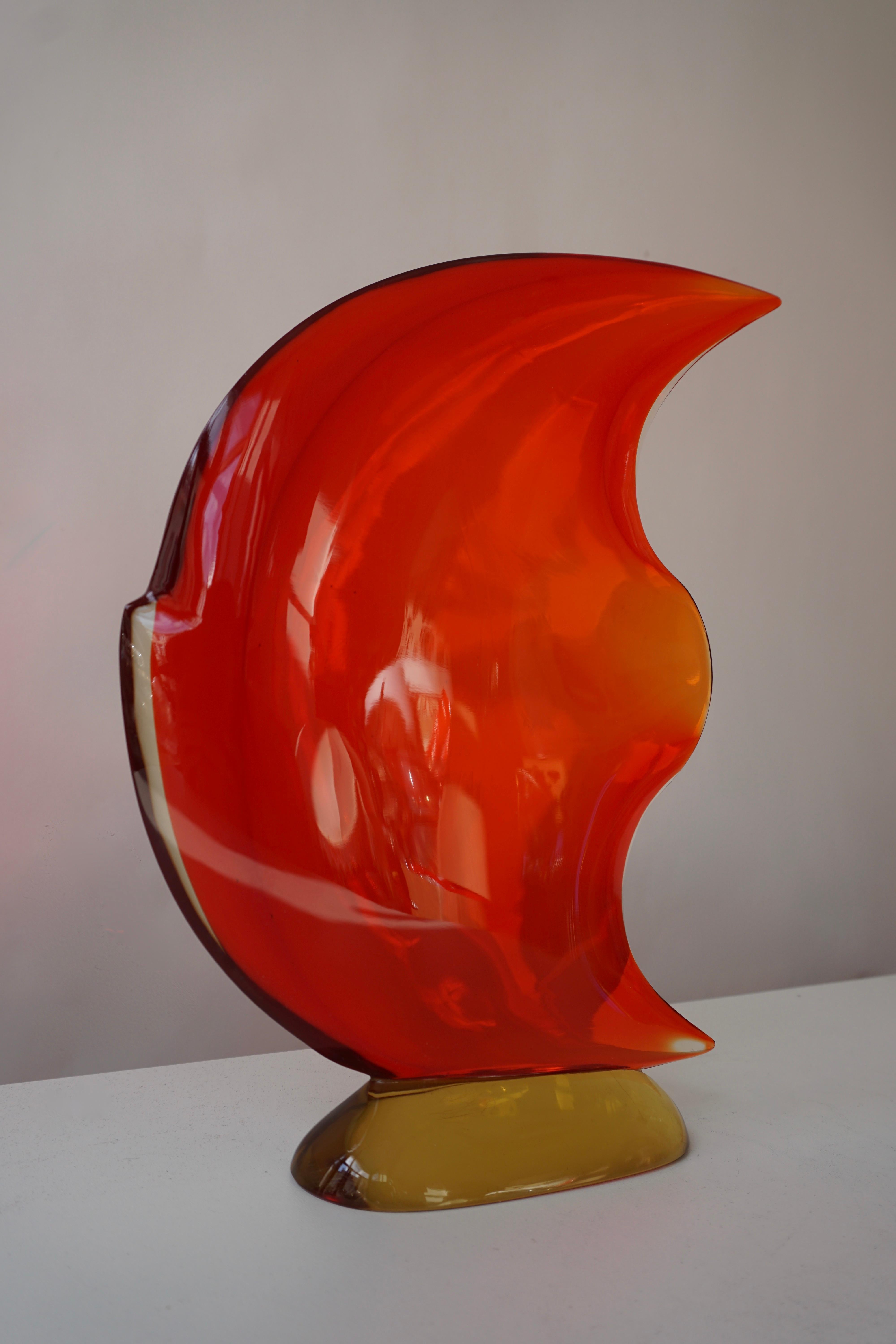 Italian Murano Glass Art Fish Sculpture For Sale 11