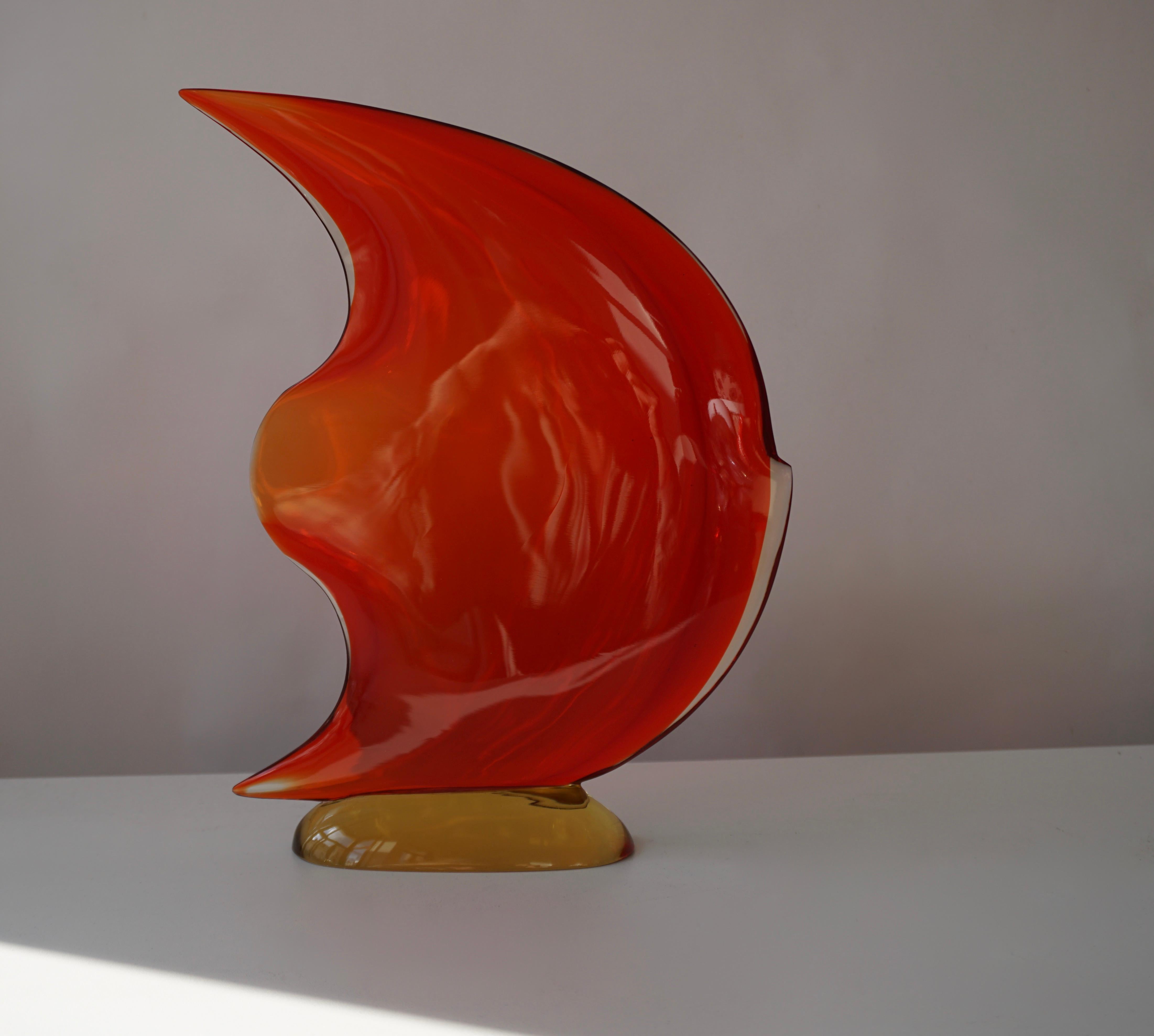 Italian Murano Glass Art Fish Sculpture In Good Condition For Sale In Antwerp, BE