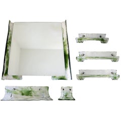 Italian Murano Glass Bathroom Set by Mazzega