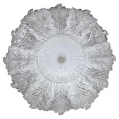 Italian Murano Glass Big Size Flush Mount Chandelier, 1970s