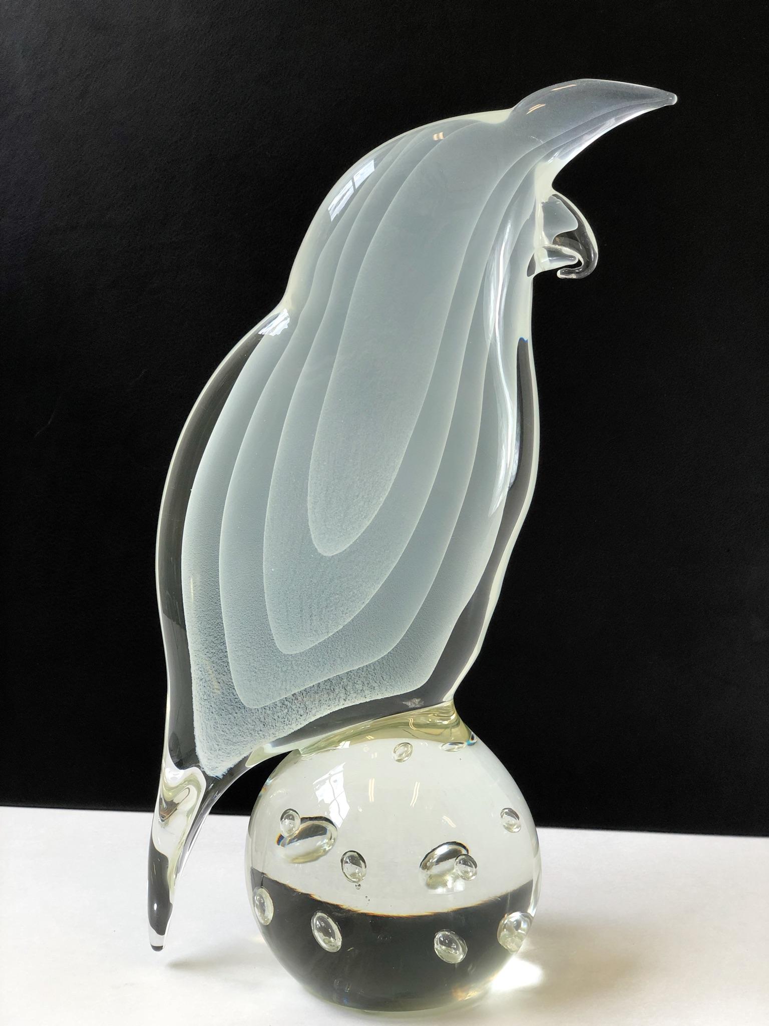 Italian Murano Glass Bird by Licio Zanetti For Sale 3