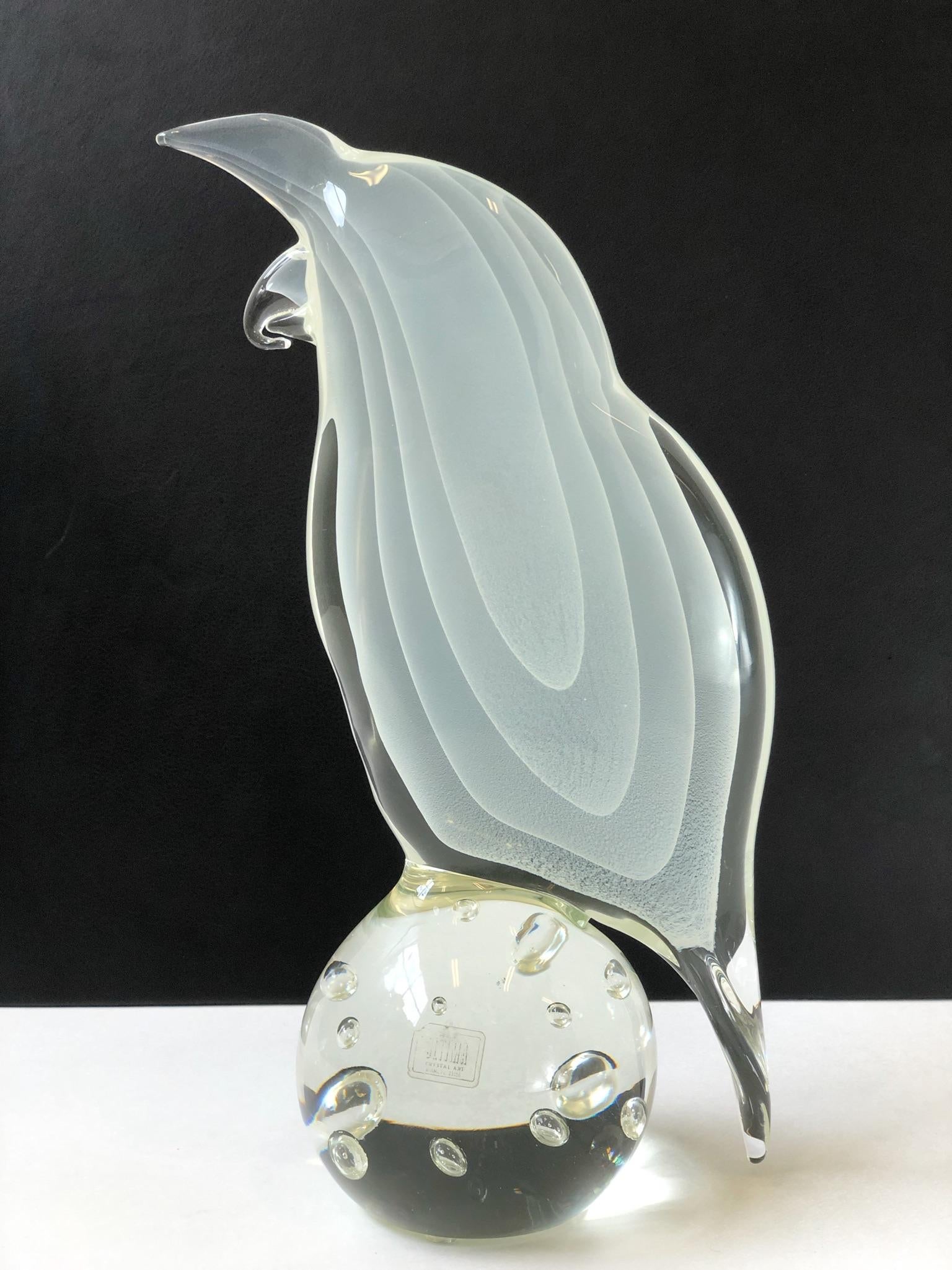 Modern Italian Murano Glass Bird by Licio Zanetti For Sale