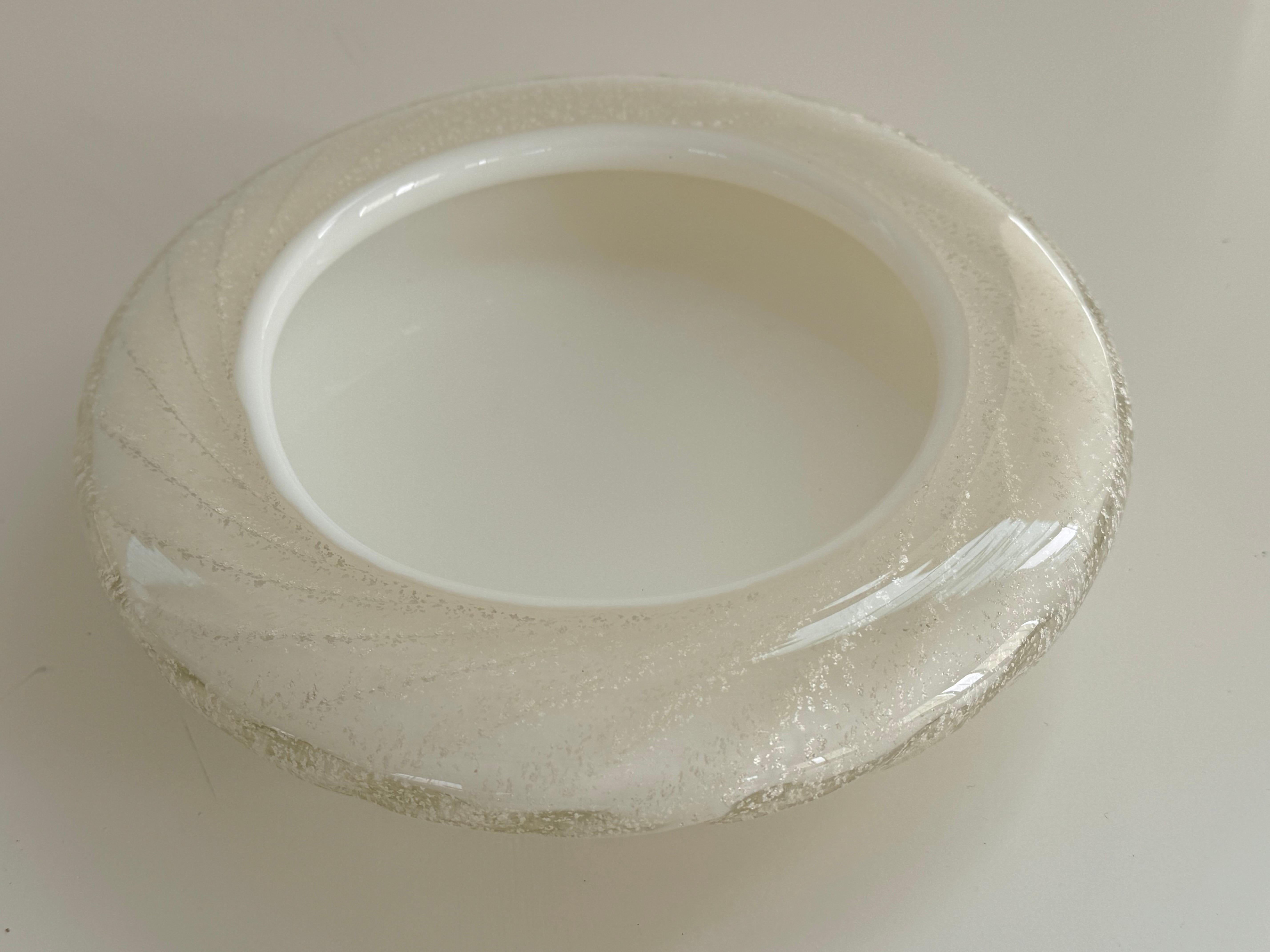 Ciotola o Videopoche in vetro di Murano con argento, anni '70 In condizioni buone in vendita a Morazzone, Varese