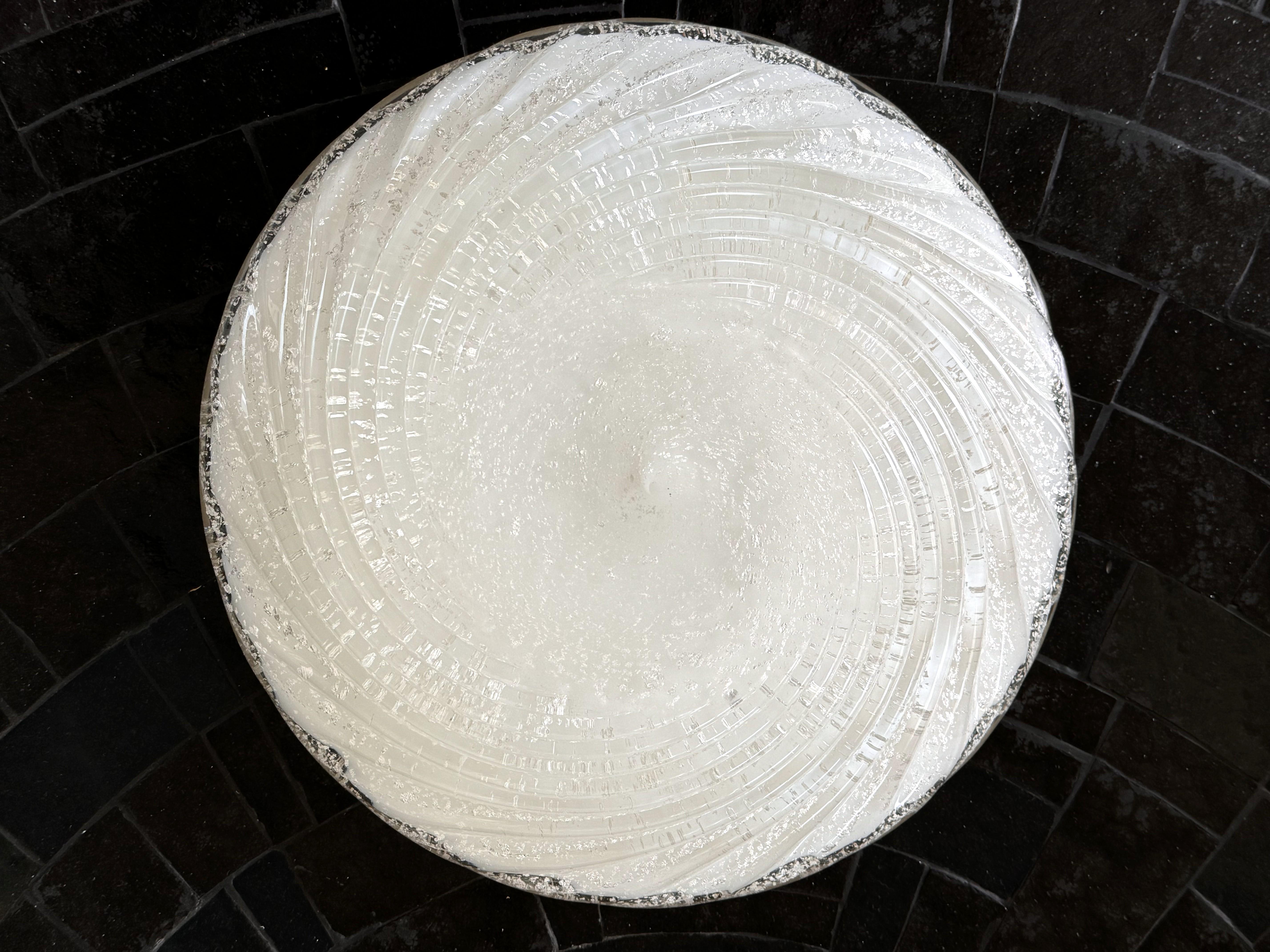 Ciotola o Videopoche in vetro di Murano con argento, anni '70 in vendita 1