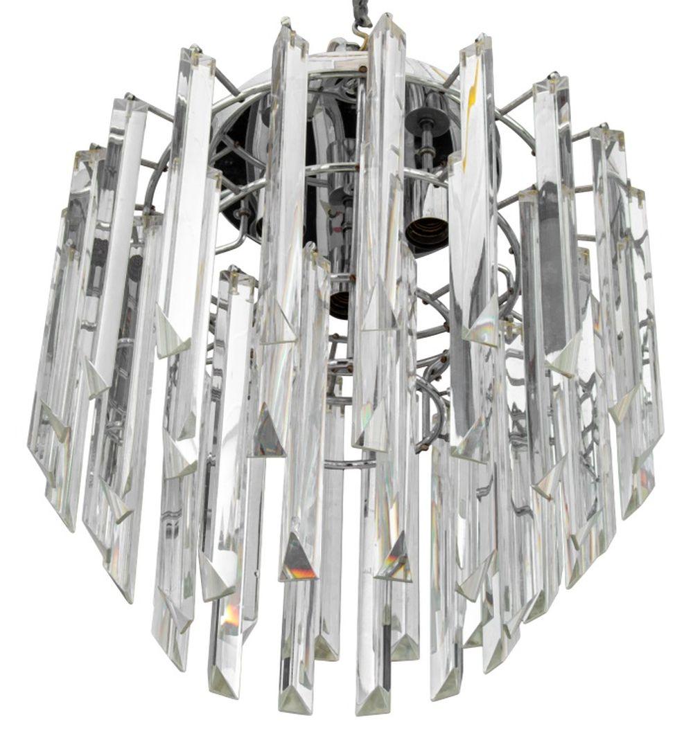 Italiano Lampadario a prisma Camer Glass italiano di Murano in vendita