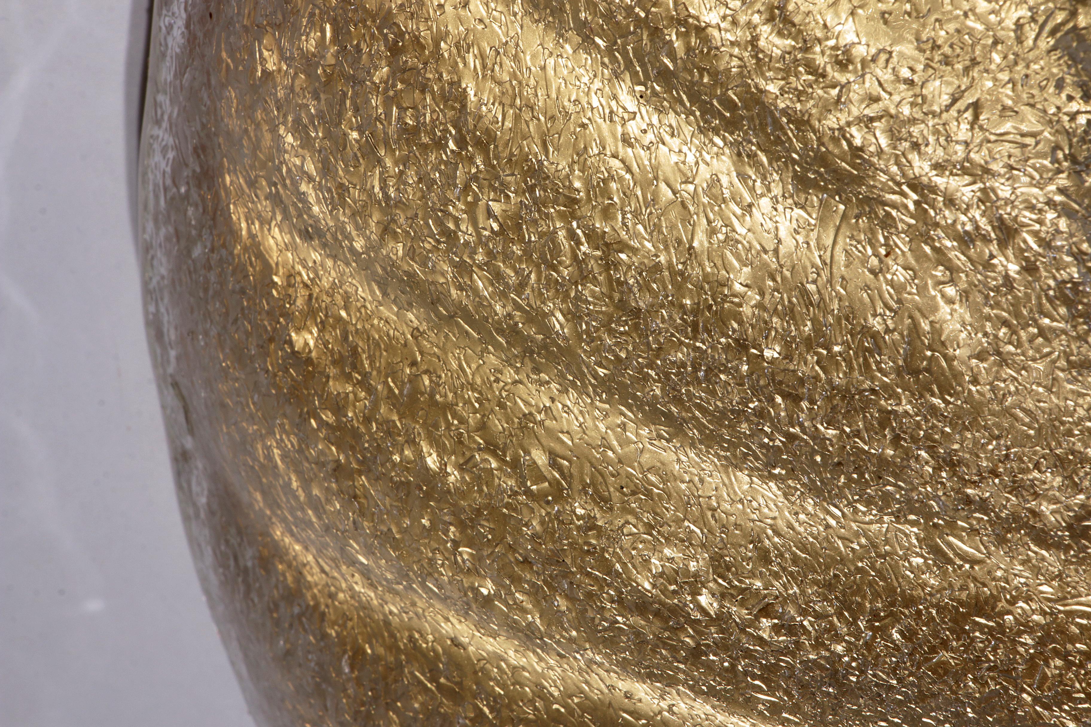 Deckenleuchte aus italienischem Murano-Glas mit goldenen Details im Angebot 1