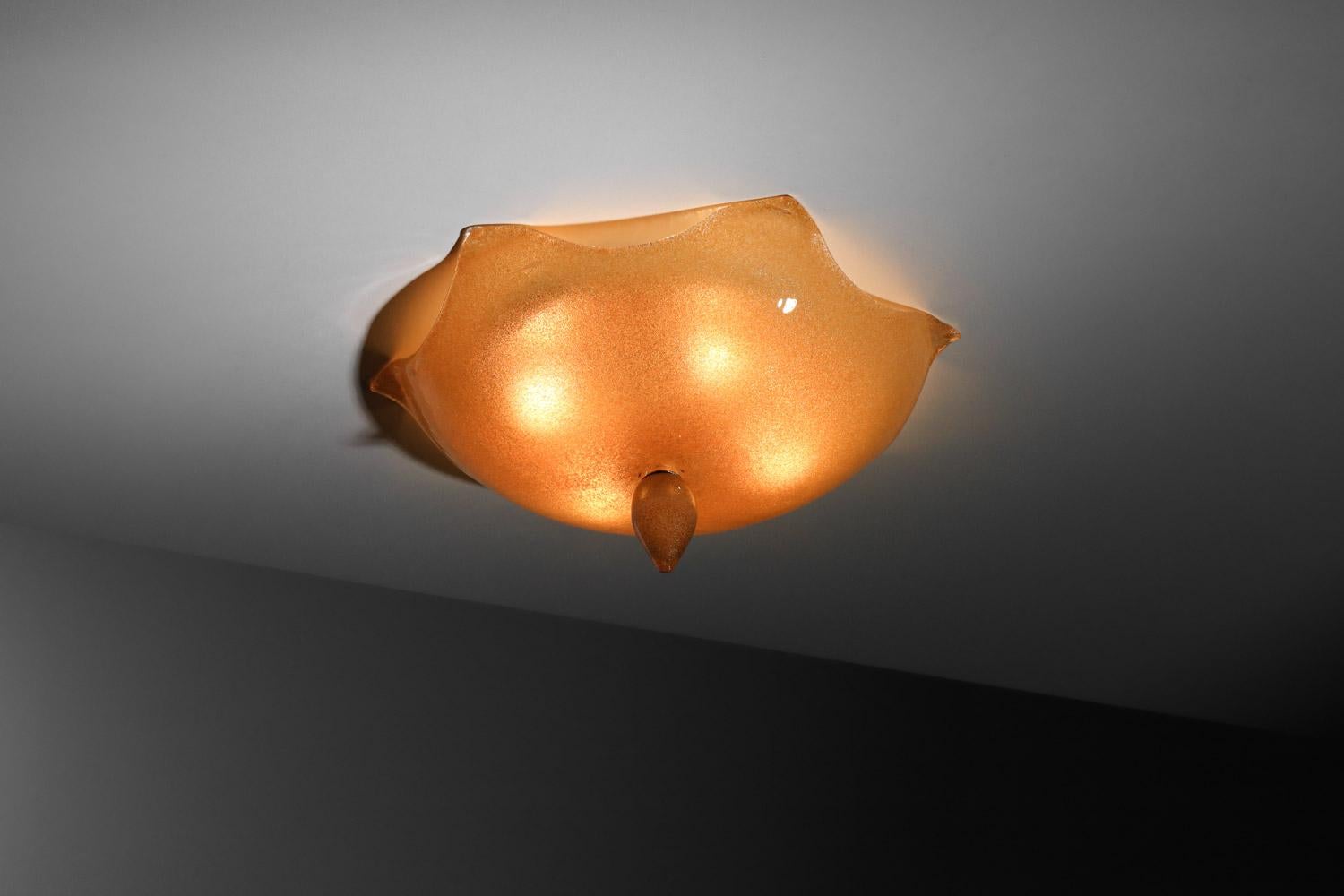 Modern Italian Murano glass ceiling light by La Murrina from the 1980s For Sale