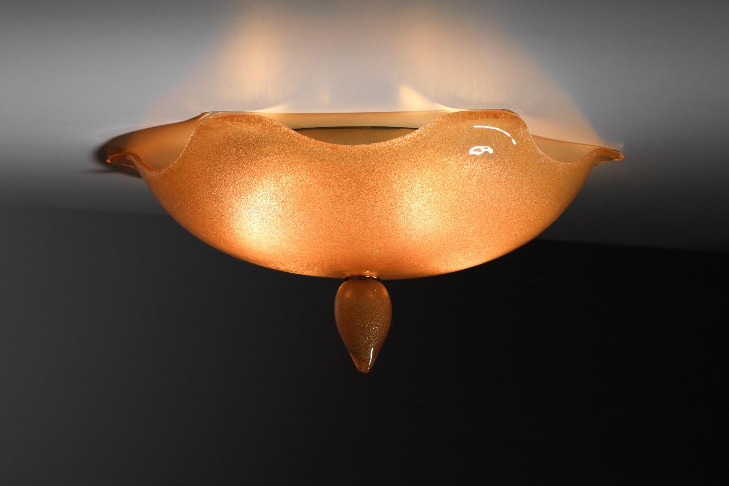 Italian Murano glass ceiling light by La Murrina from the 1980s In Good Condition For Sale In Ternay, Auvergne-Rhône-Alpes