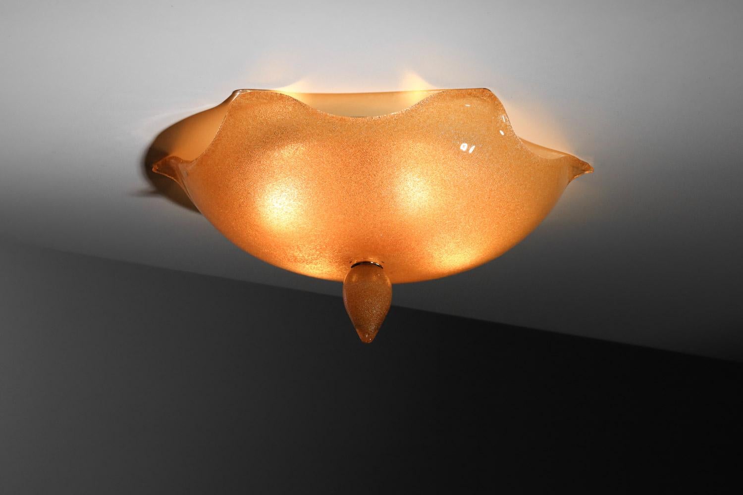 Late 20th Century Italian Murano glass ceiling light by La Murrina from the 1980s For Sale