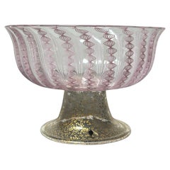 Coupe de centre de table italienne en verre de Murano de Paolo Venini