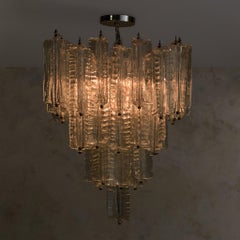 Italian Murano Glass Chandelier Attributed to Toni Zuccheri for Venini, 1960s