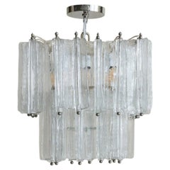 Lampadario in vetro di Murano attribuito a Toni Zuccheri per Venini, anni ’60