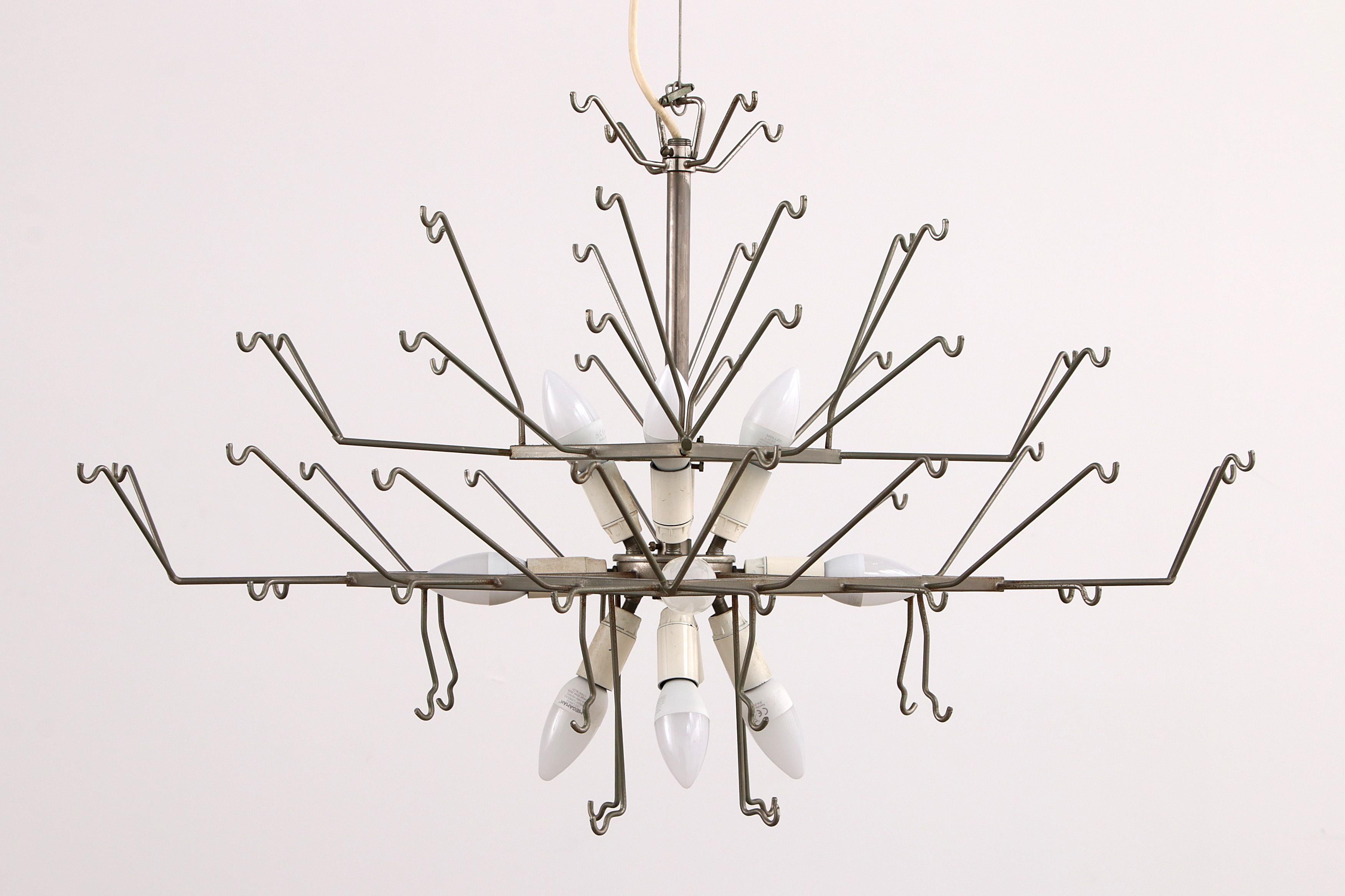 Italian Murano glass chandelier by Carlo Nason for Mazzega, 1970s For Sale 8
