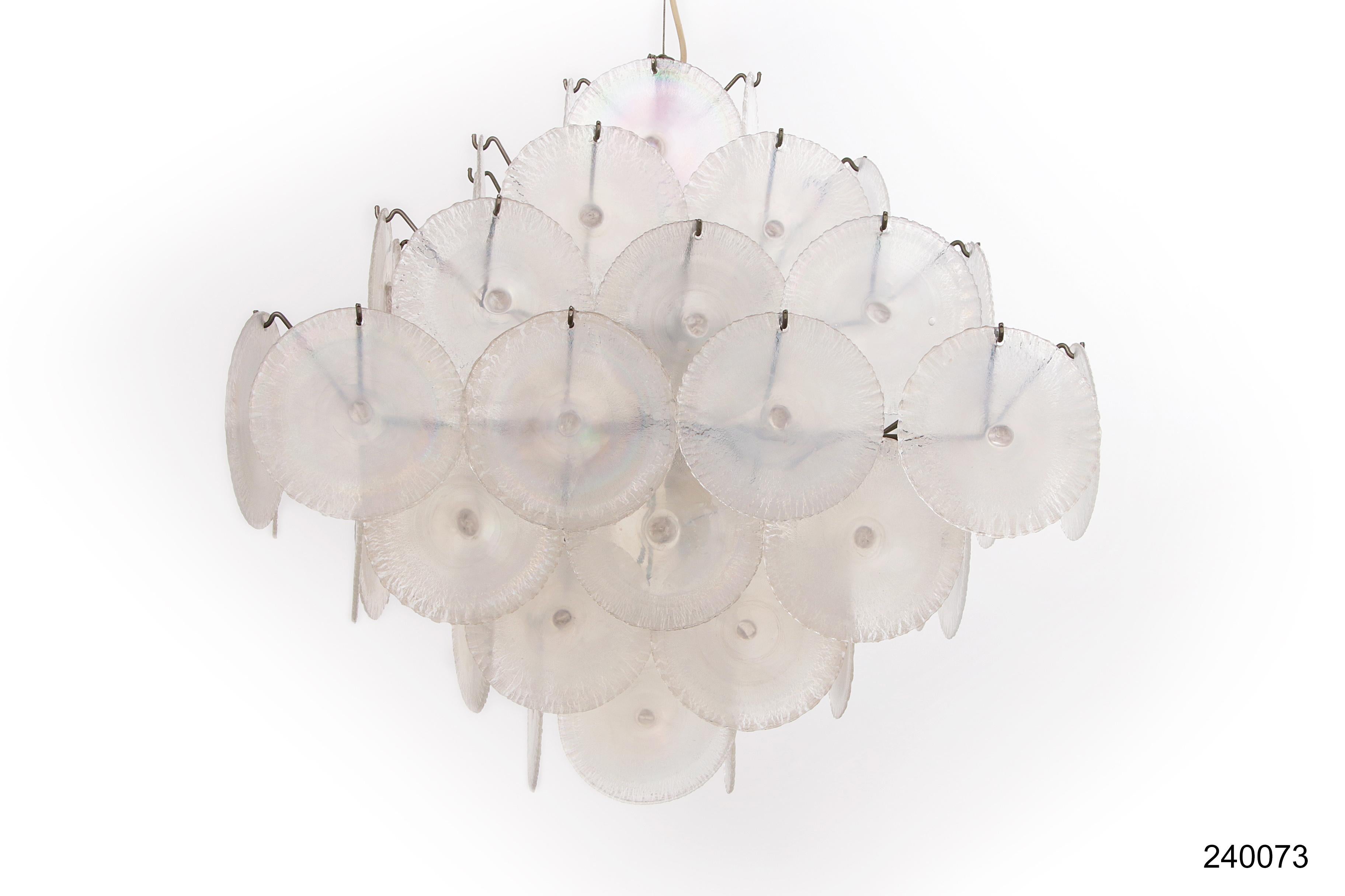 Italian Murano glass chandelier by Carlo Nason for Mazzega, 1970s For Sale 11