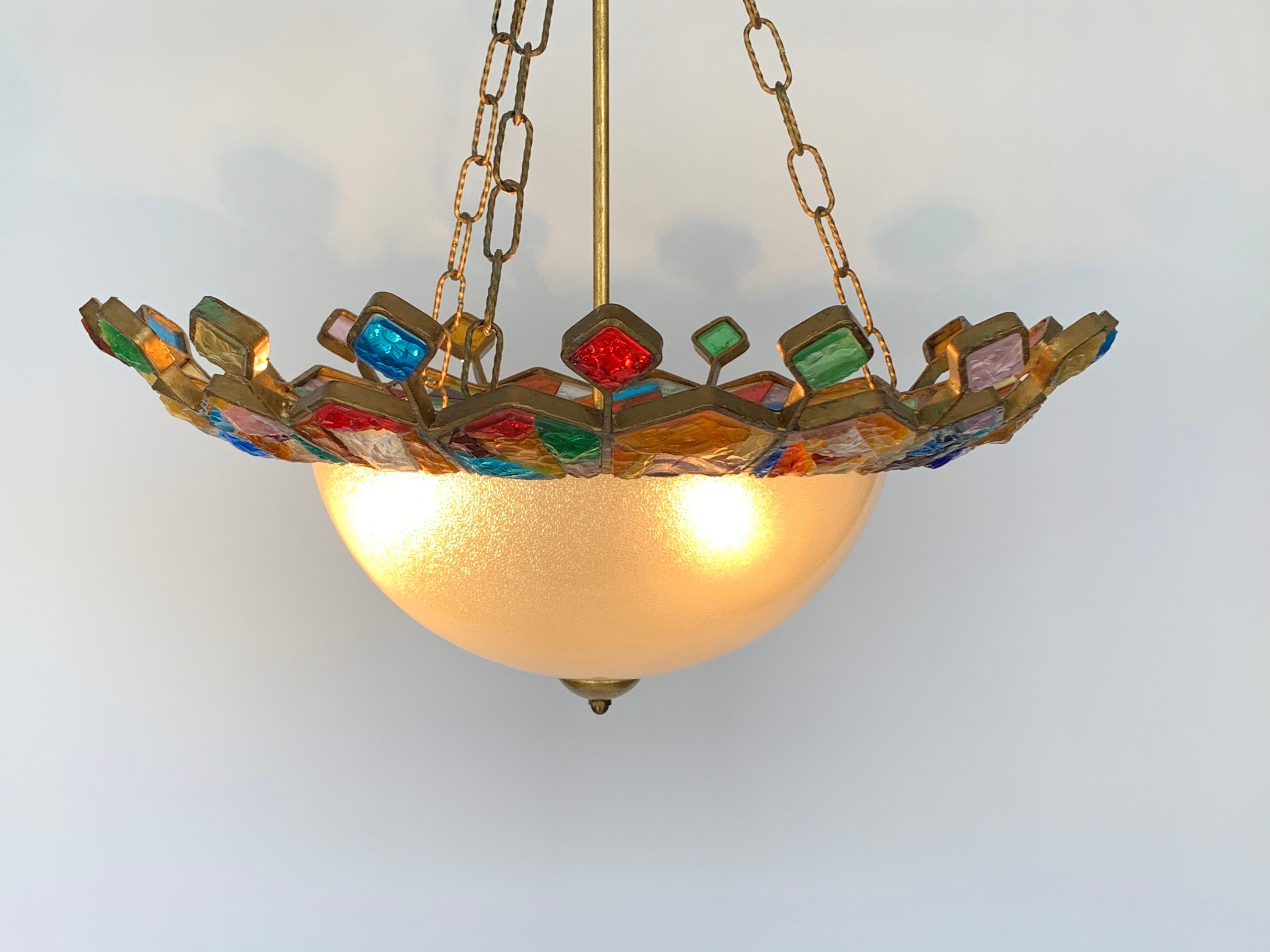 Italian Murano Glass Chandelier by Longobard In Excellent Condition In Milan, Italy
