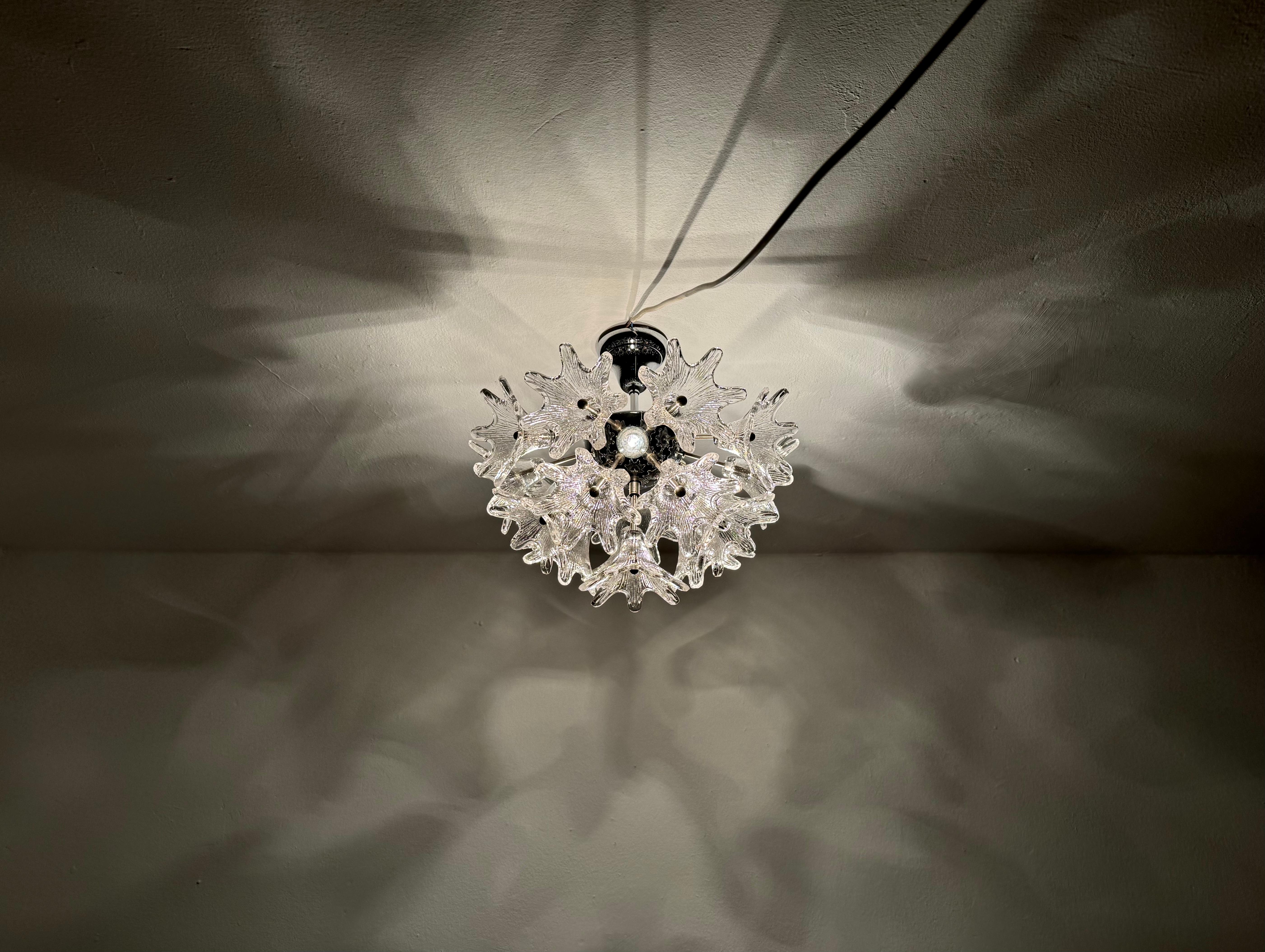 Italian Murano Glass Chandelier by Paolo Venini for VeArt For Sale 6