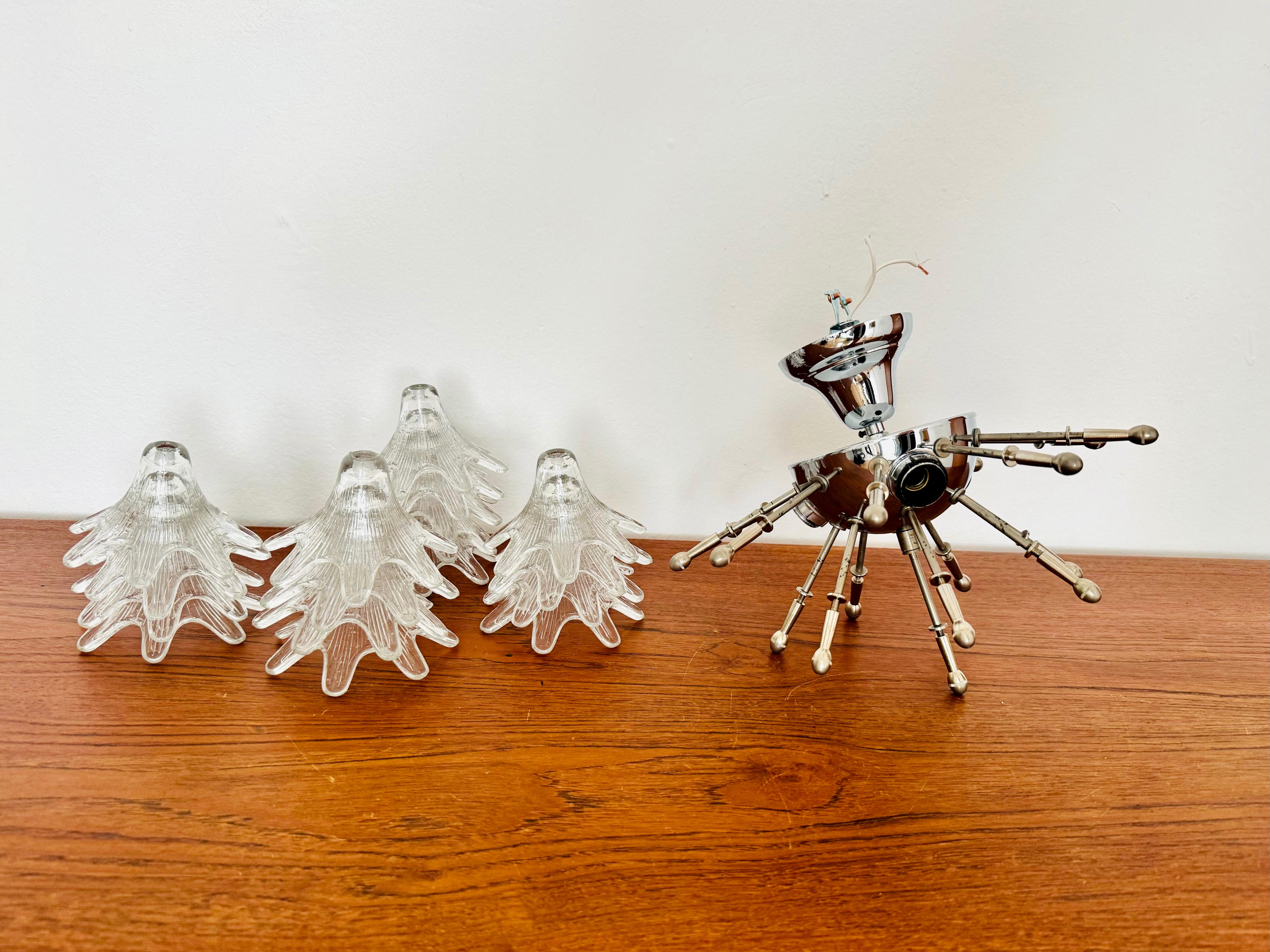 Italian Murano Glass Chandelier by Paolo Venini for VeArt For Sale 8