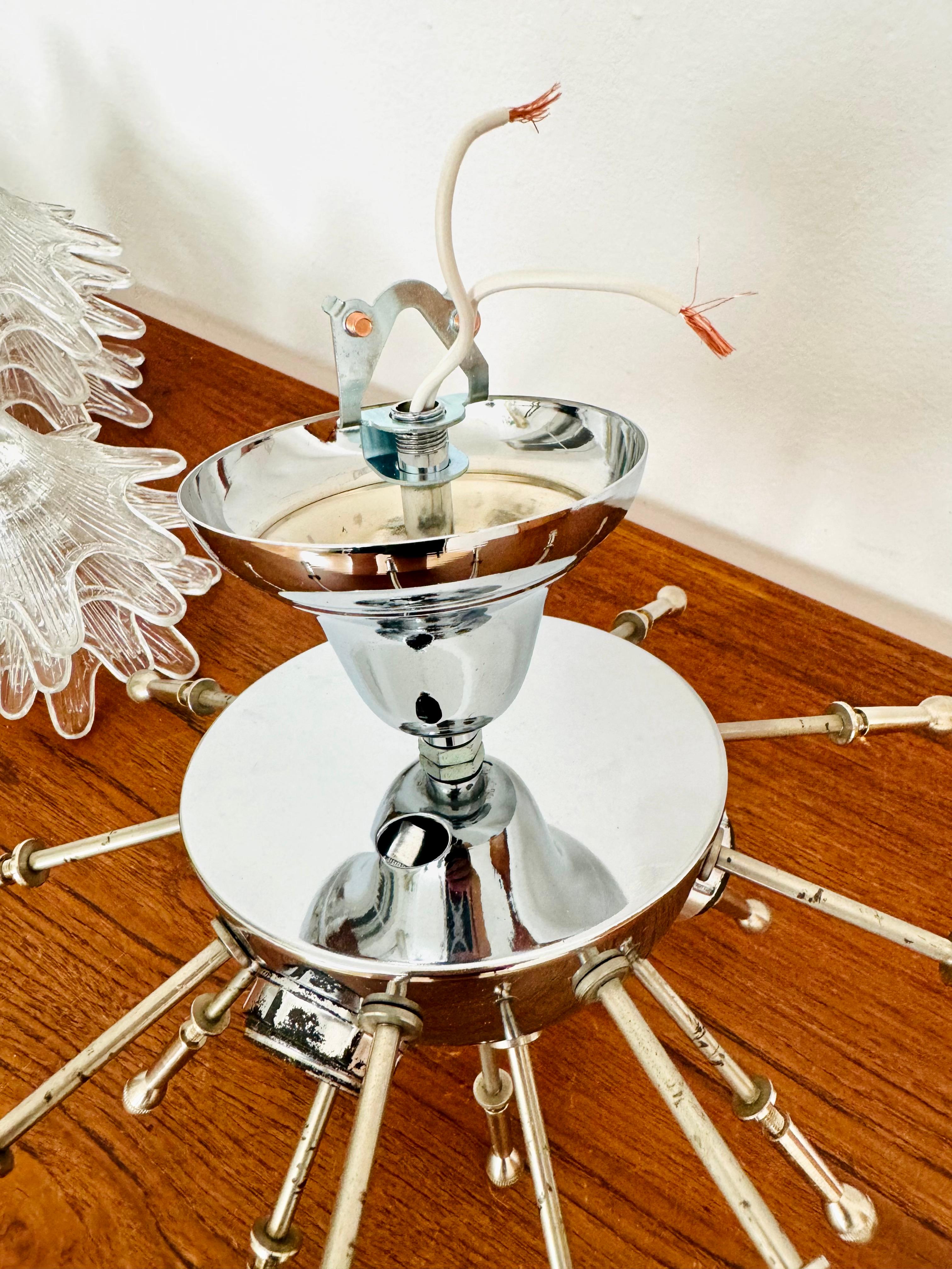 Italian Murano Glass Chandelier by Paolo Venini for VeArt For Sale 9