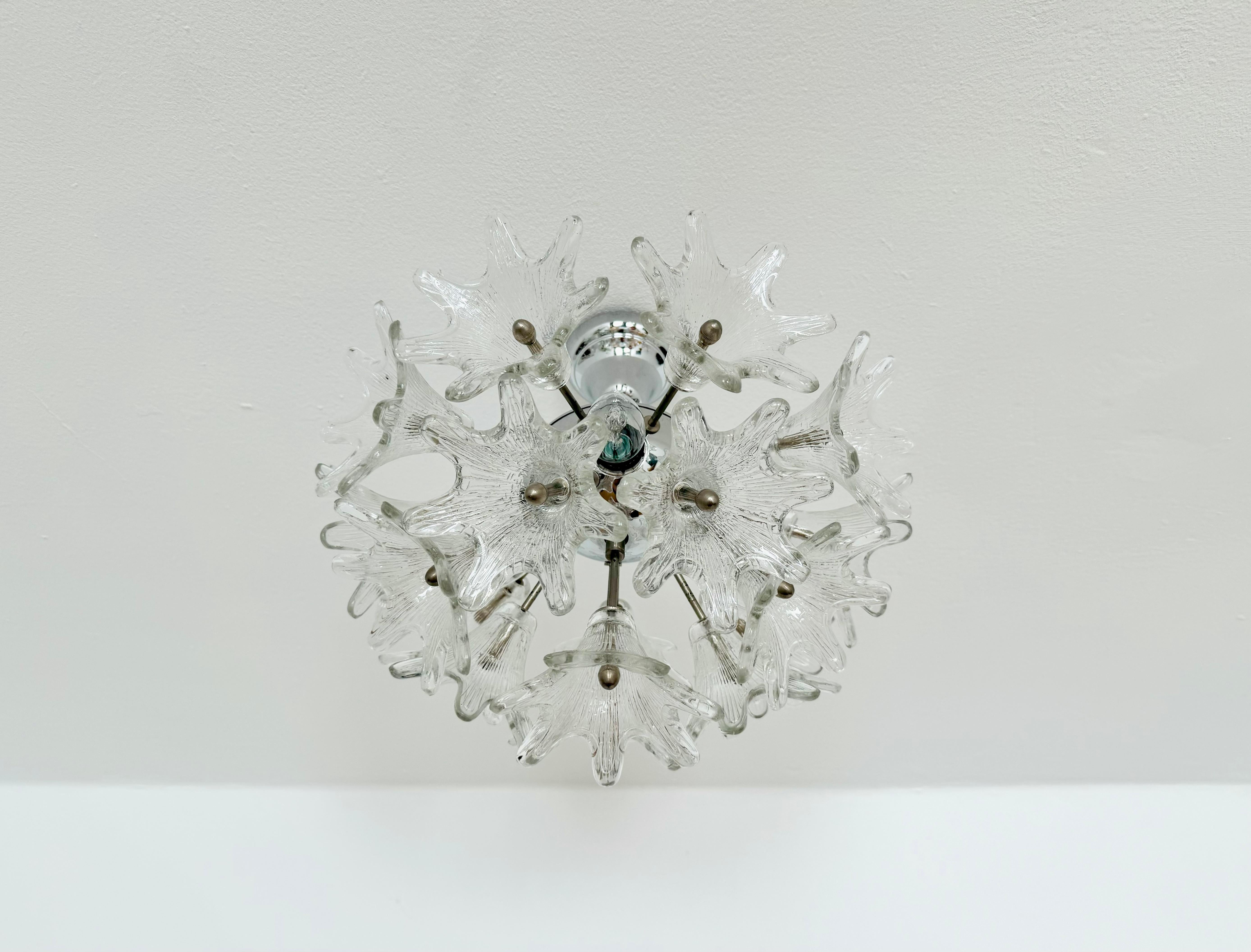 Italian Murano Glass Chandelier by Paolo Venini for VeArt In Good Condition For Sale In München, DE