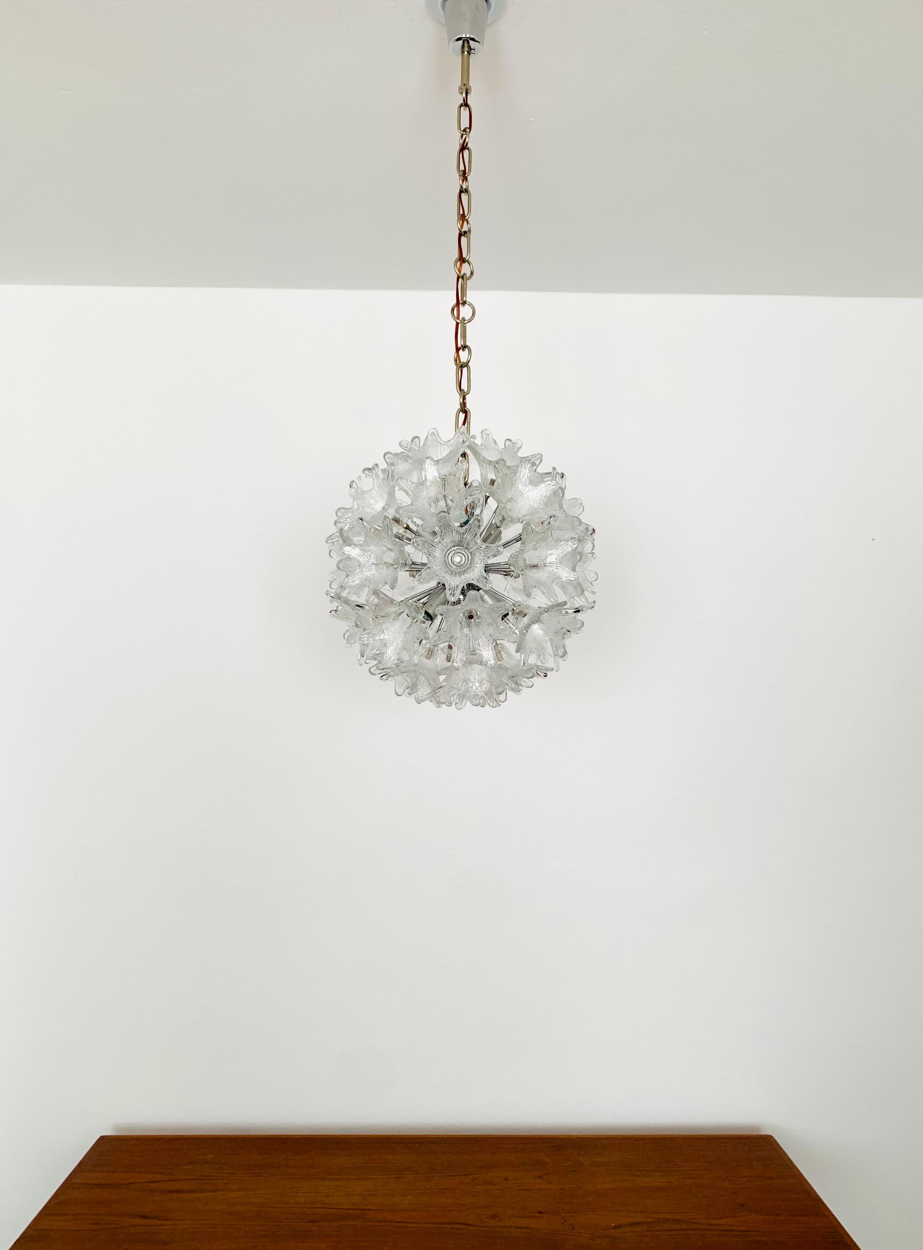 Mid-20th Century Italian Murano Glass Chandelier by Paolo Venini for VeArt For Sale