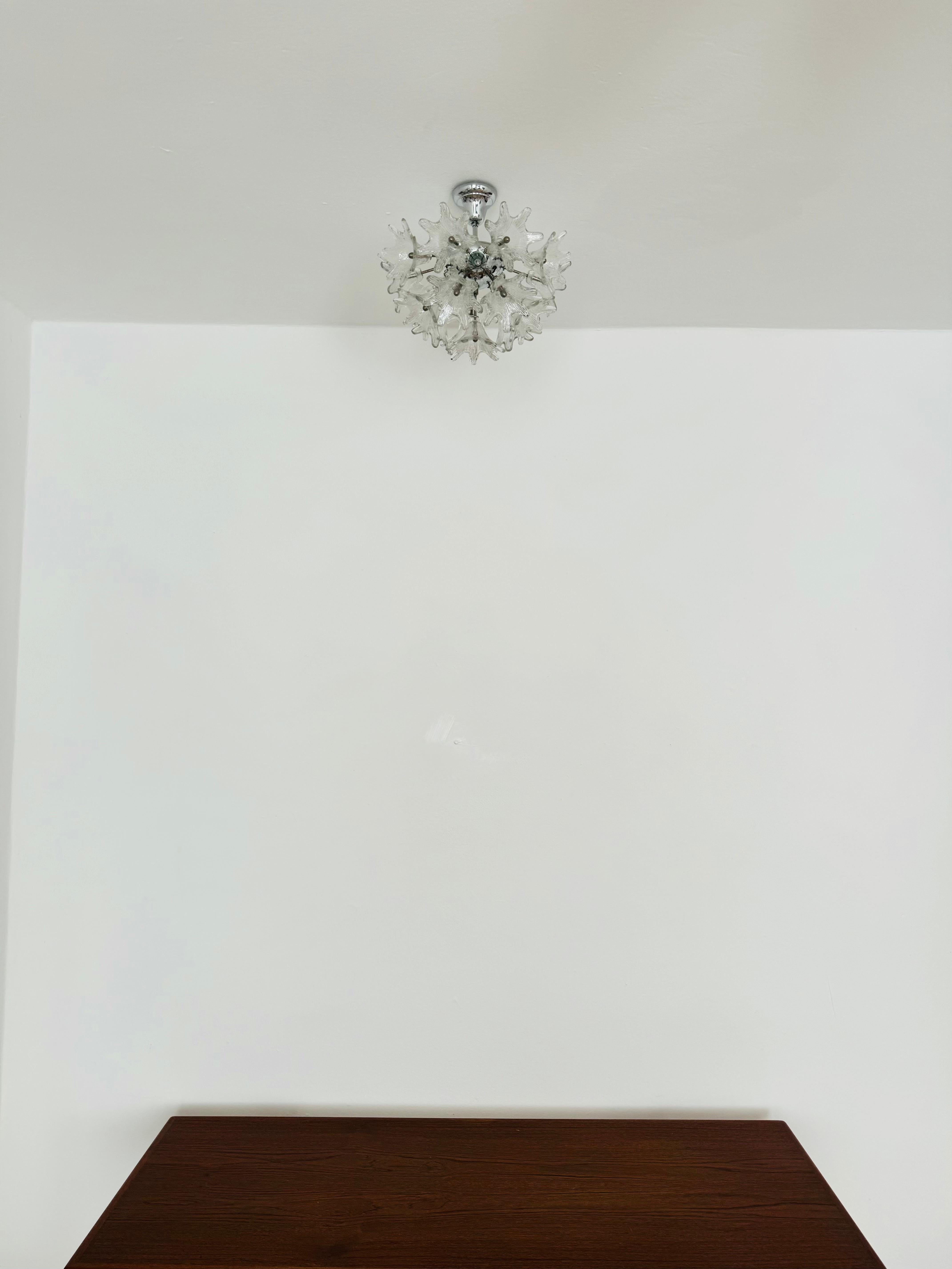 Italian Murano Glass Chandelier by Paolo Venini for VeArt For Sale 1