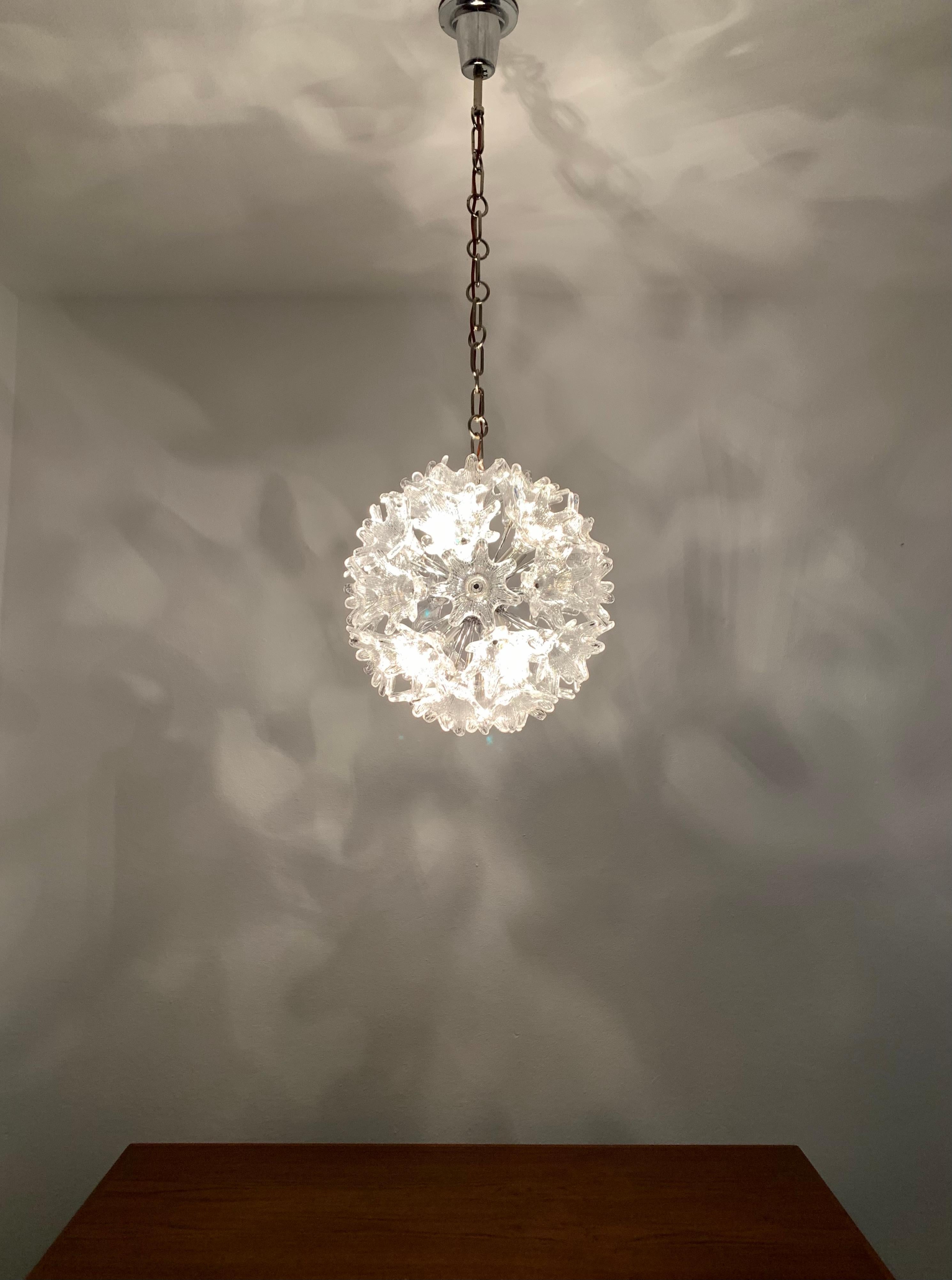 Italian Murano Glass Chandelier by Paolo Venini for VeArt For Sale 3