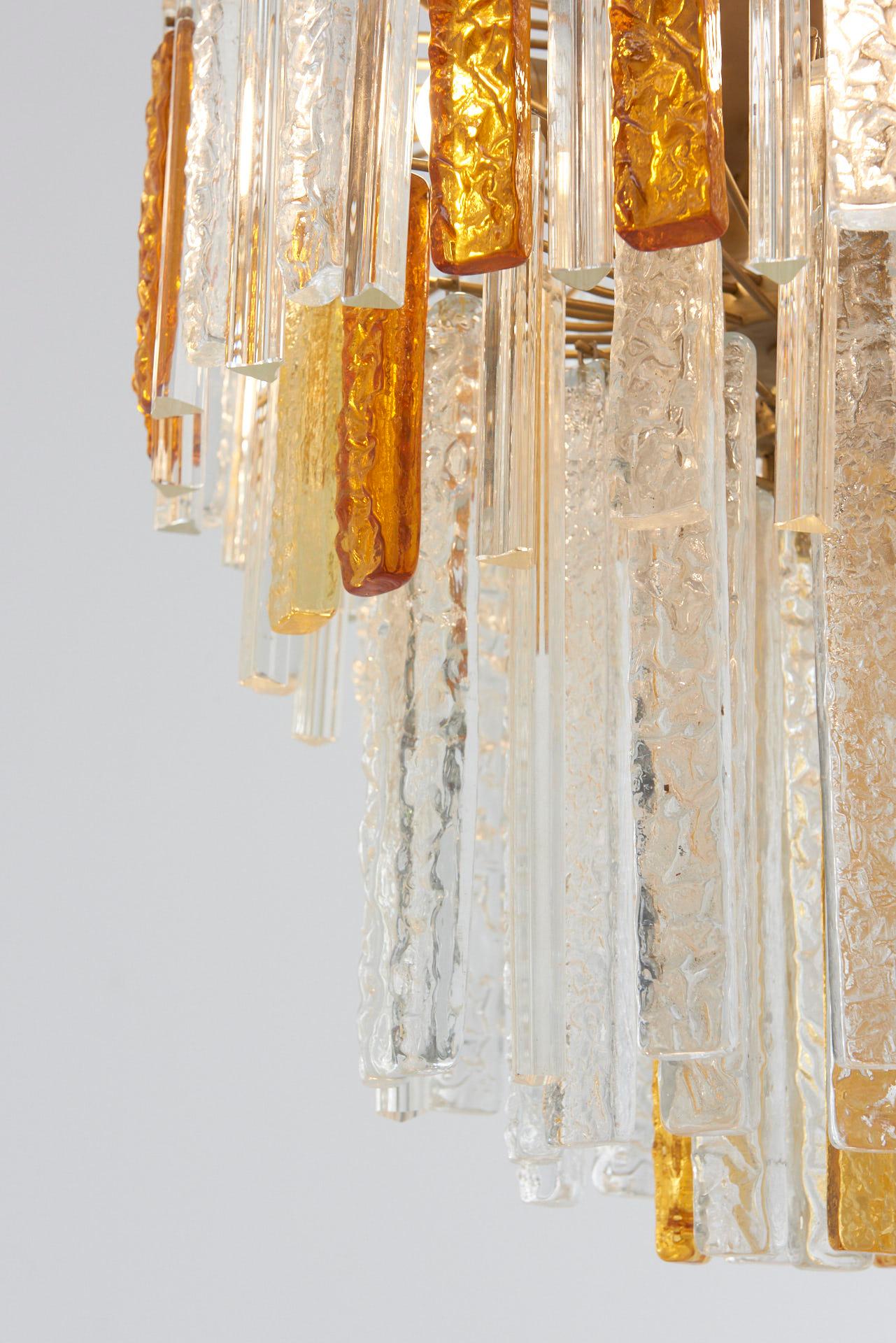 Mid-20th Century Italian Murano Glass Chandelier by Toni Zuccheri for Venini, 1960s