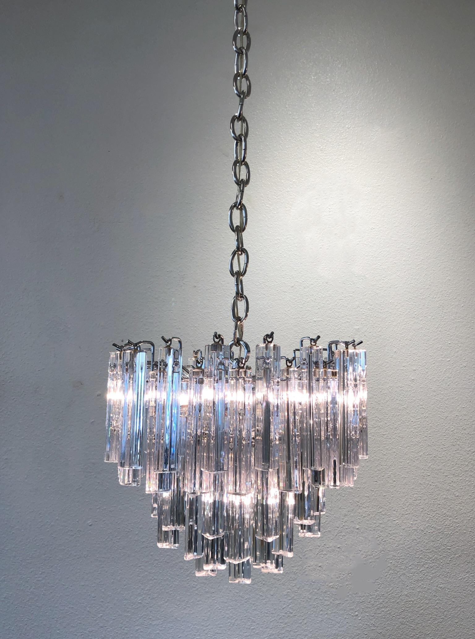 Italian Murano Glass Chandelier by Venini (Moderne)