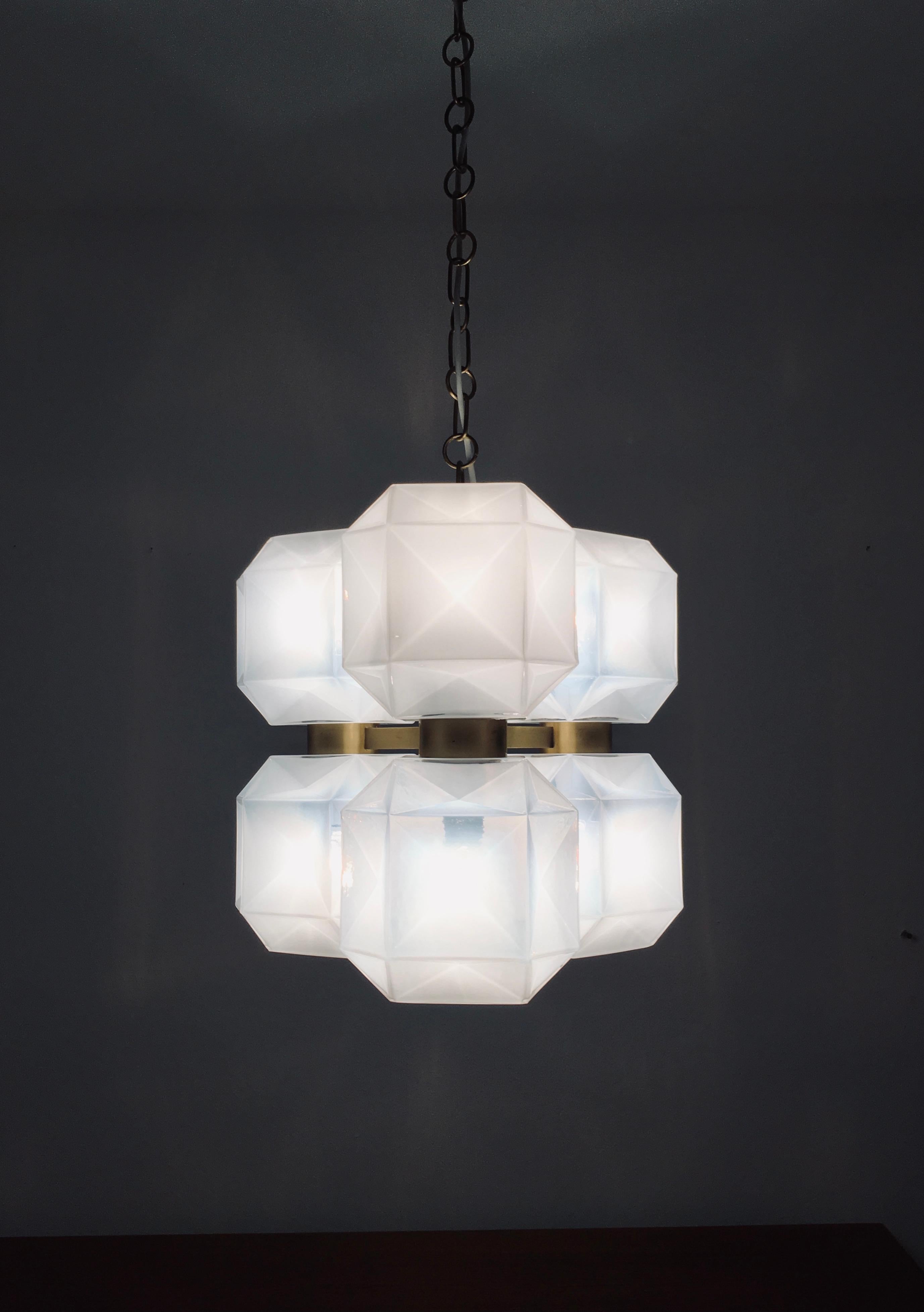 Lampadario italiano in vetro di Murano in vendita 3