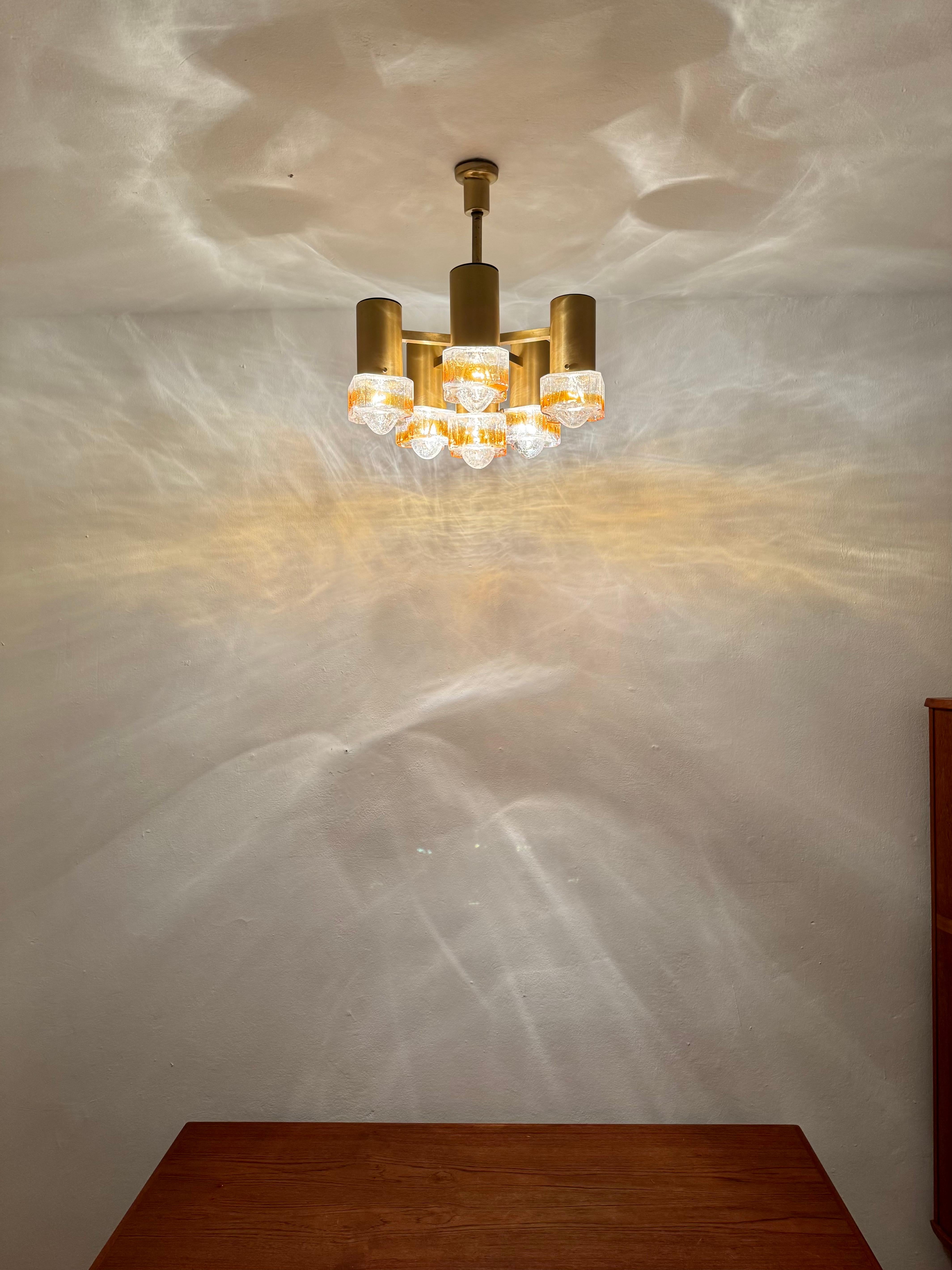 Lampadario italiano in vetro di Murano in vendita 5