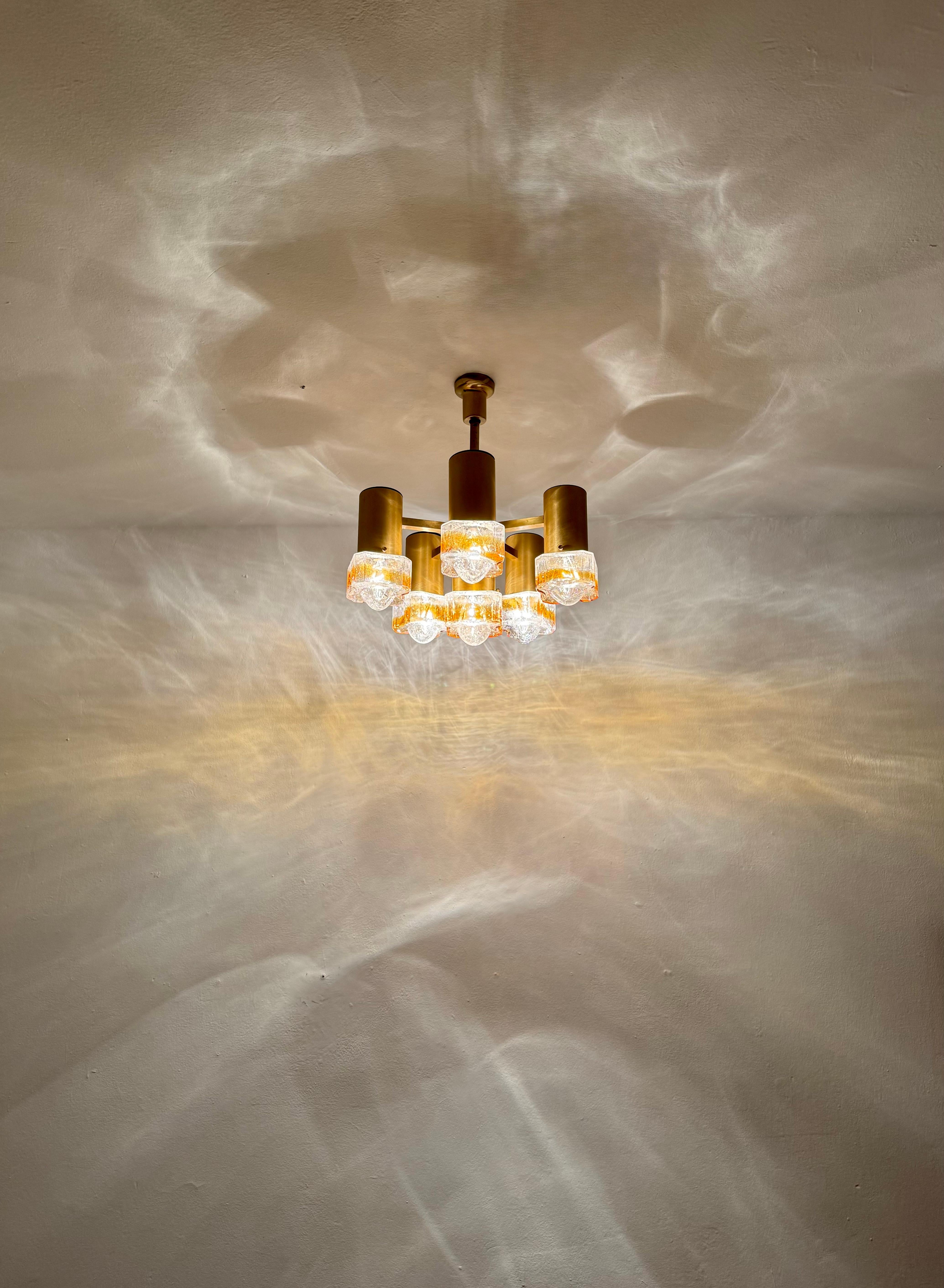 Lampadario italiano in vetro di Murano in vendita 2