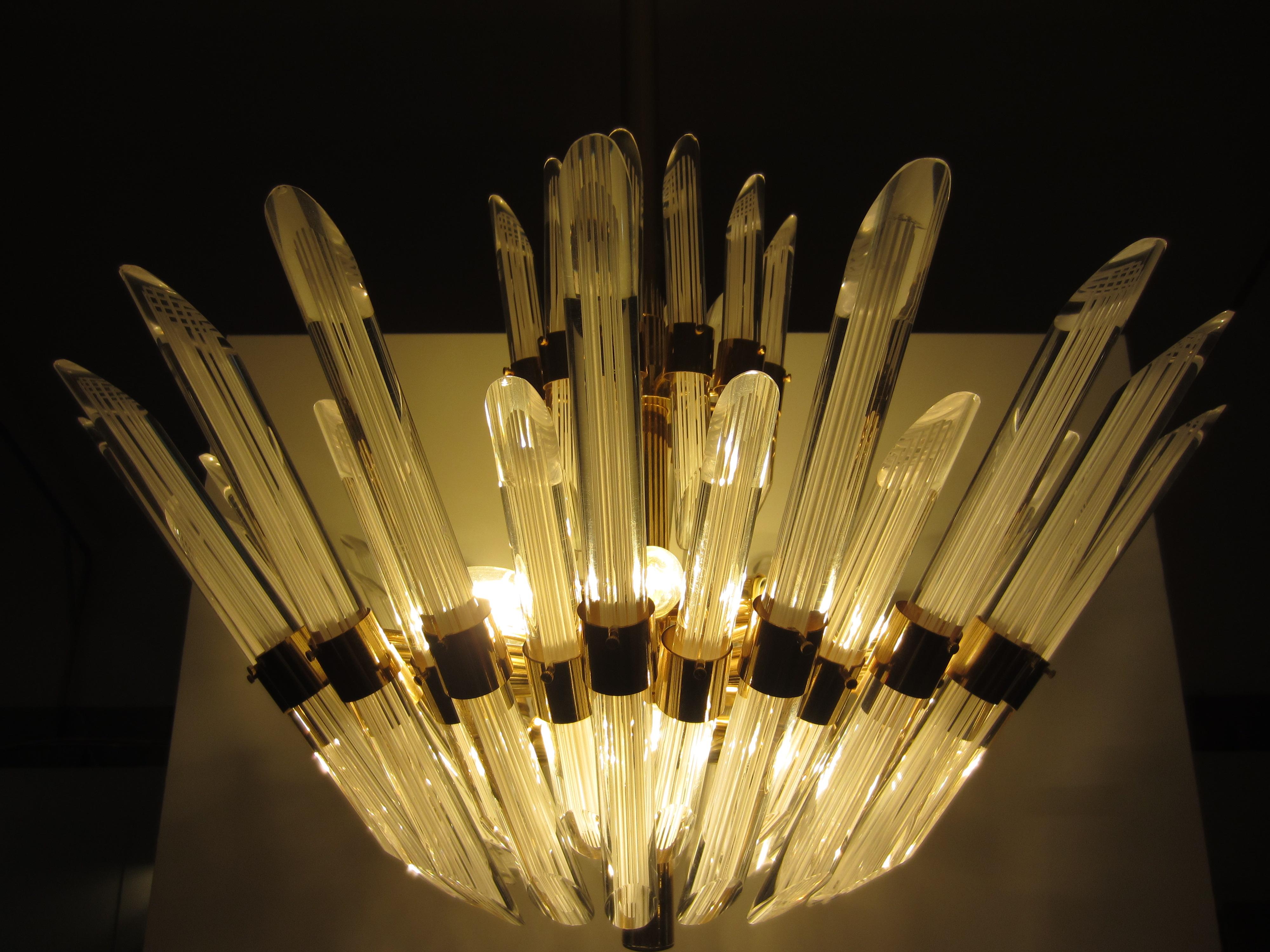 Italian Murano Glass Chandelier from the 1980s In Good Condition In Porto, PT
